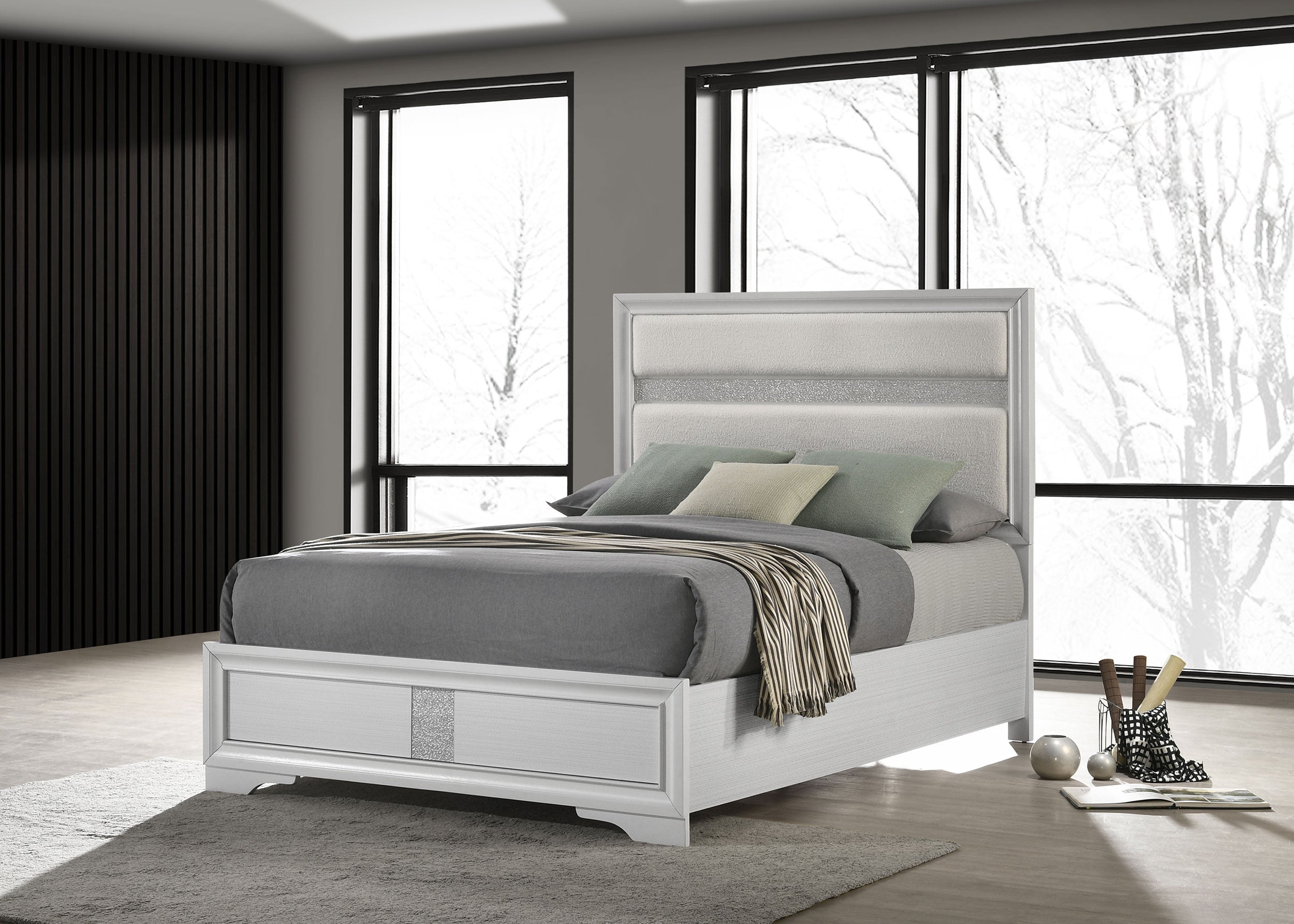 Miranda Wood Panel Bed
