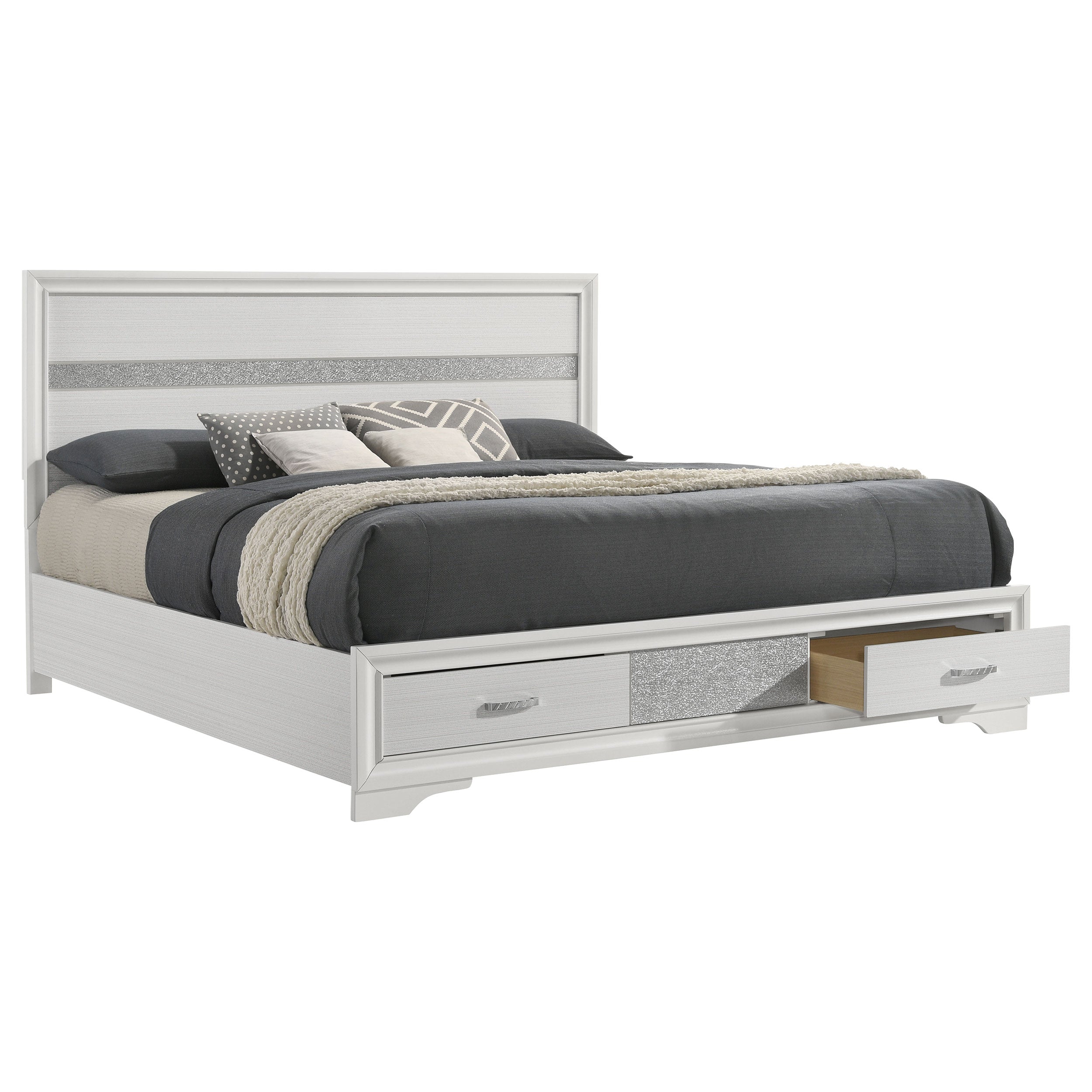Miranda Wood Panel Storage Bed