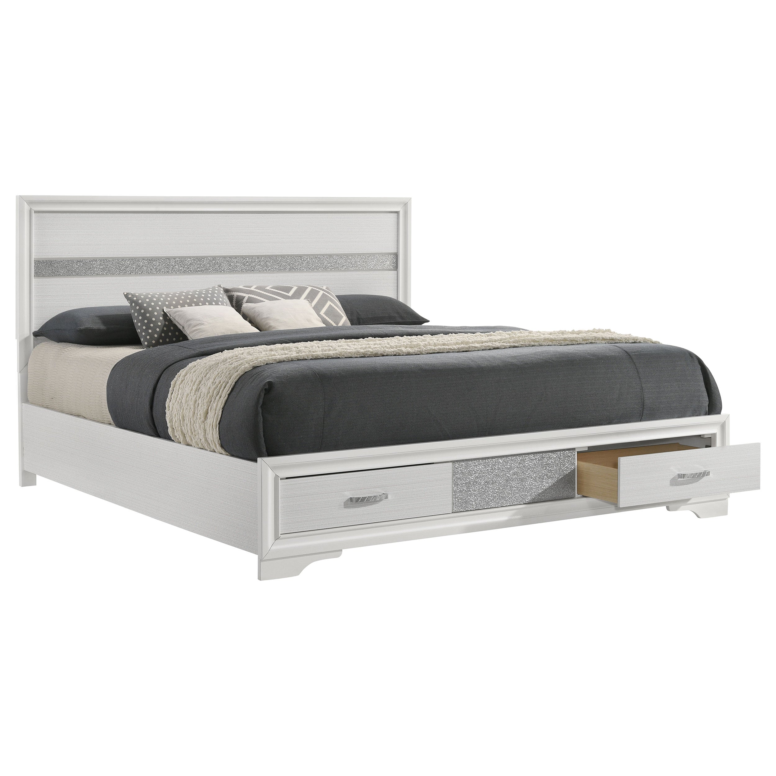 Miranda Wood Panel Storage Bed