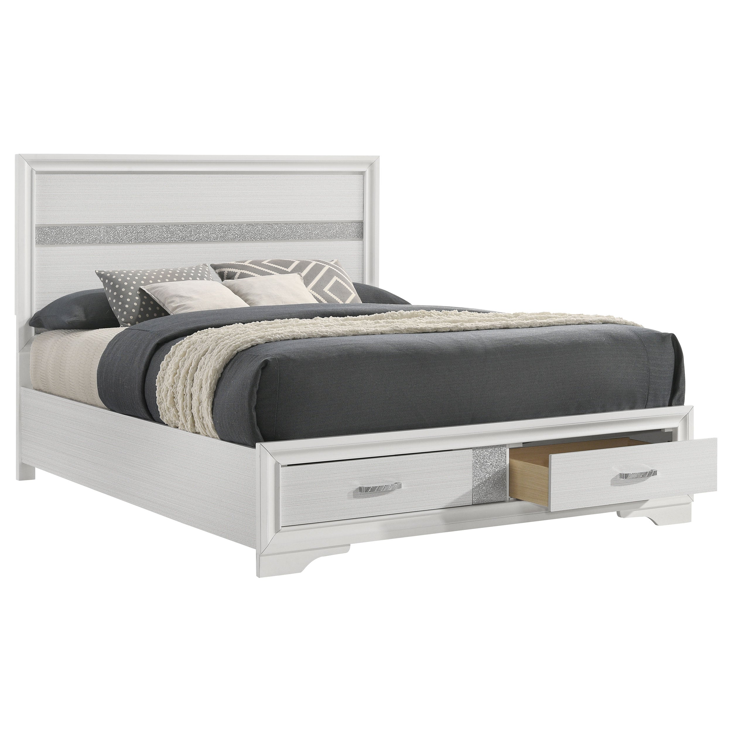 Miranda Wood Panel Storage Bed