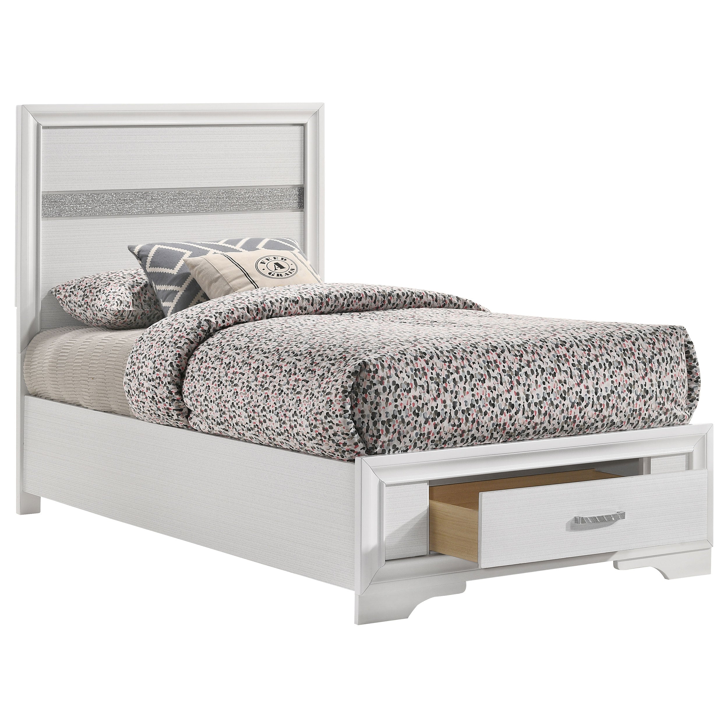 Miranda Wood Panel Storage Bed