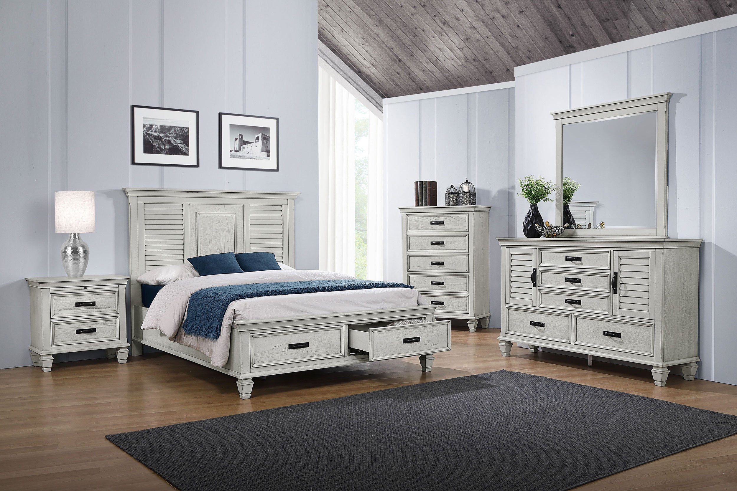 Franco Wood Panel Storage Bed