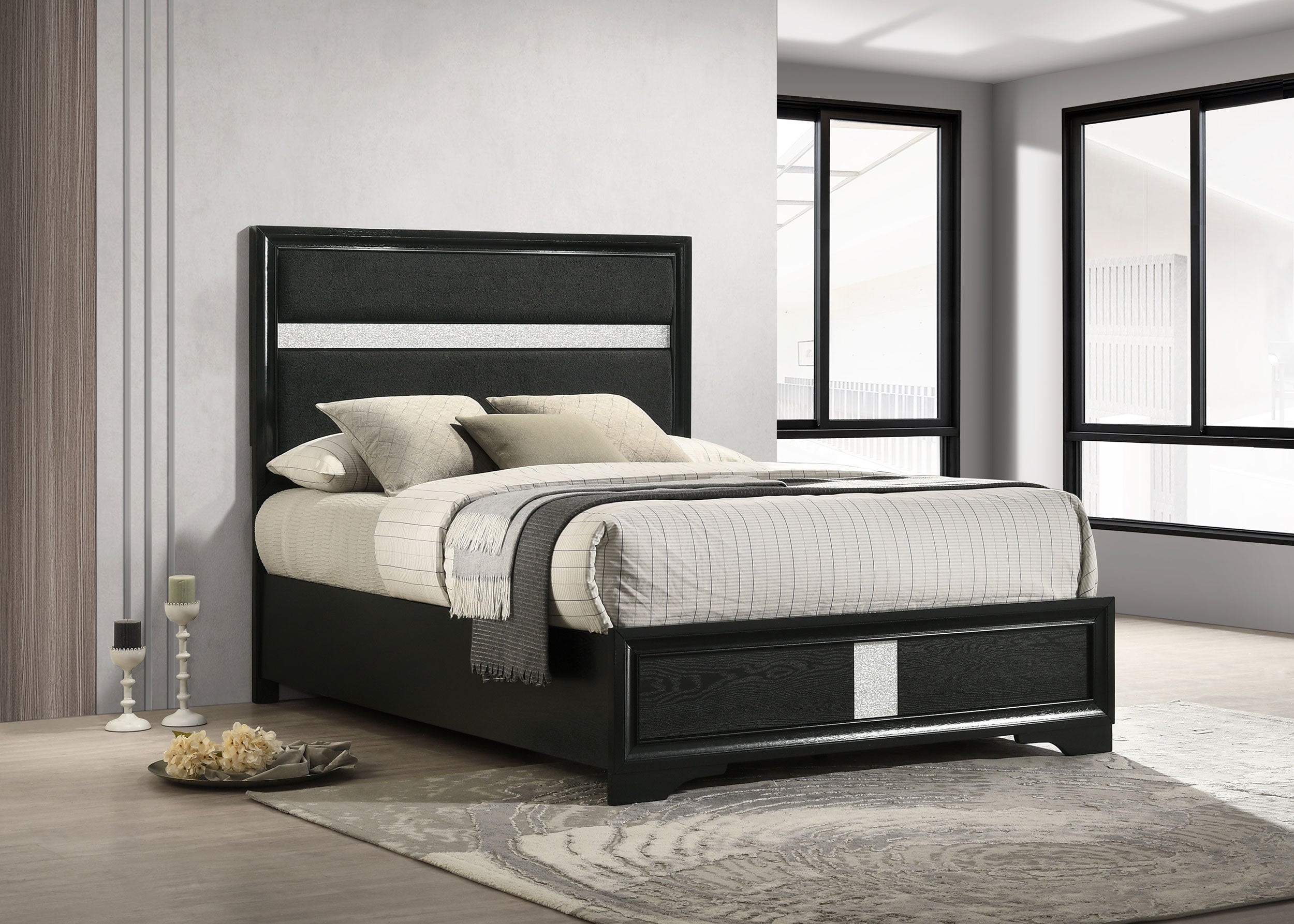 Miranda Wood Panel Bed