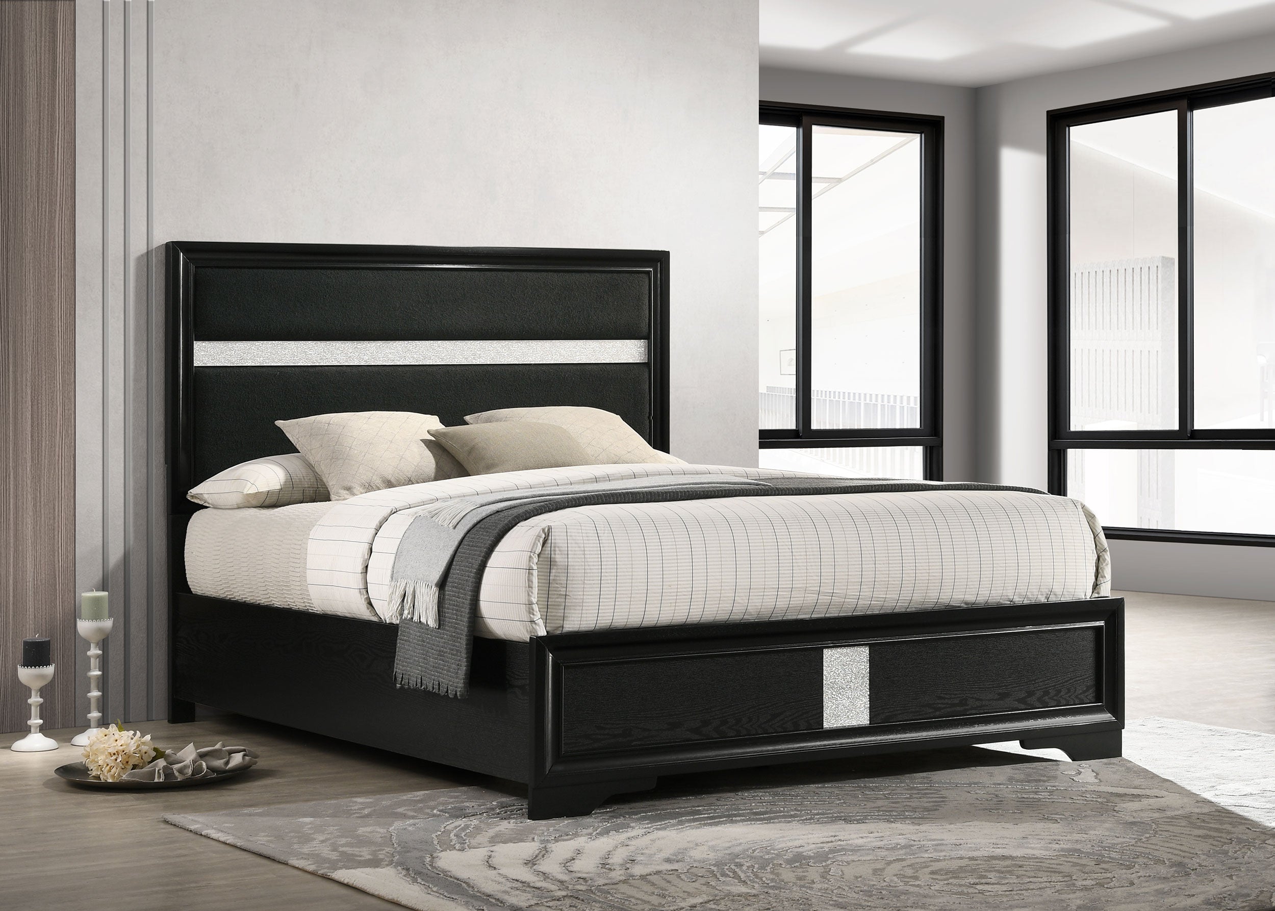 Miranda Wood Panel Bed