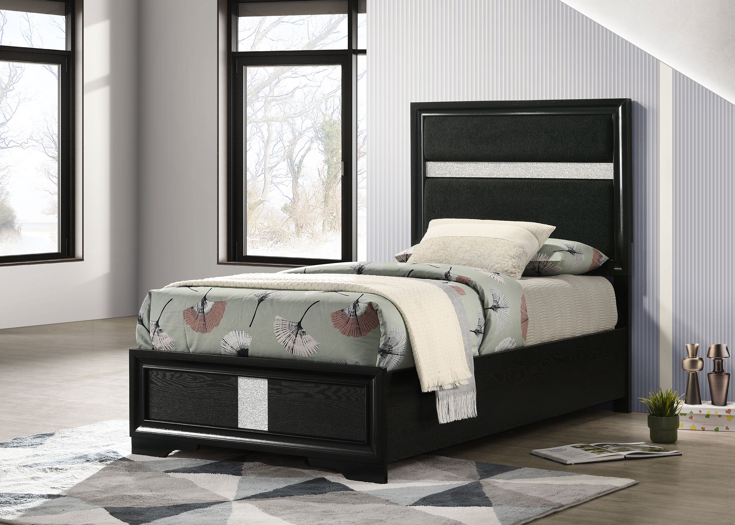 Miranda Wood Panel Bed