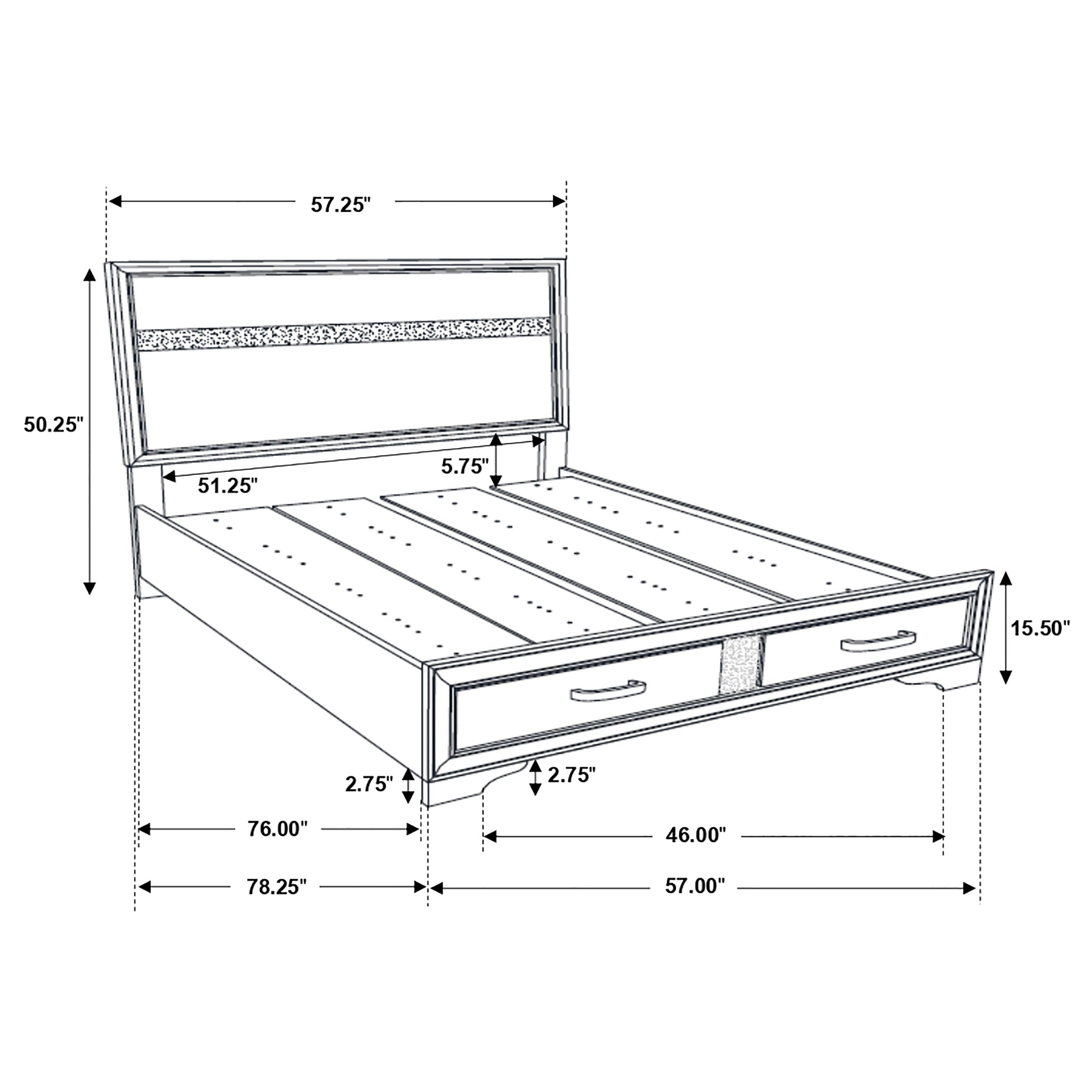 Miranda Wood Panel Storage Bed