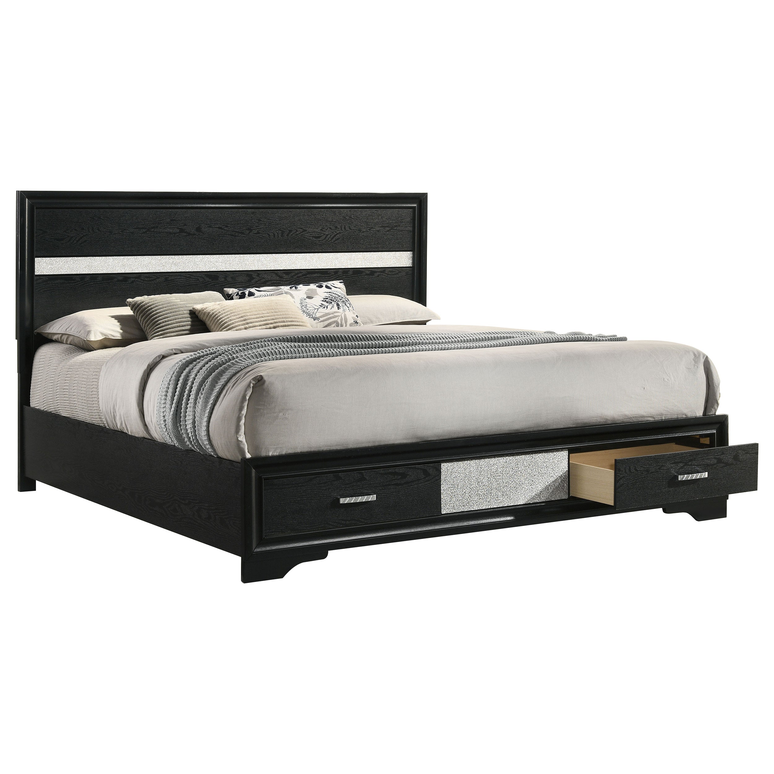 Miranda Wood Panel Storage Bed