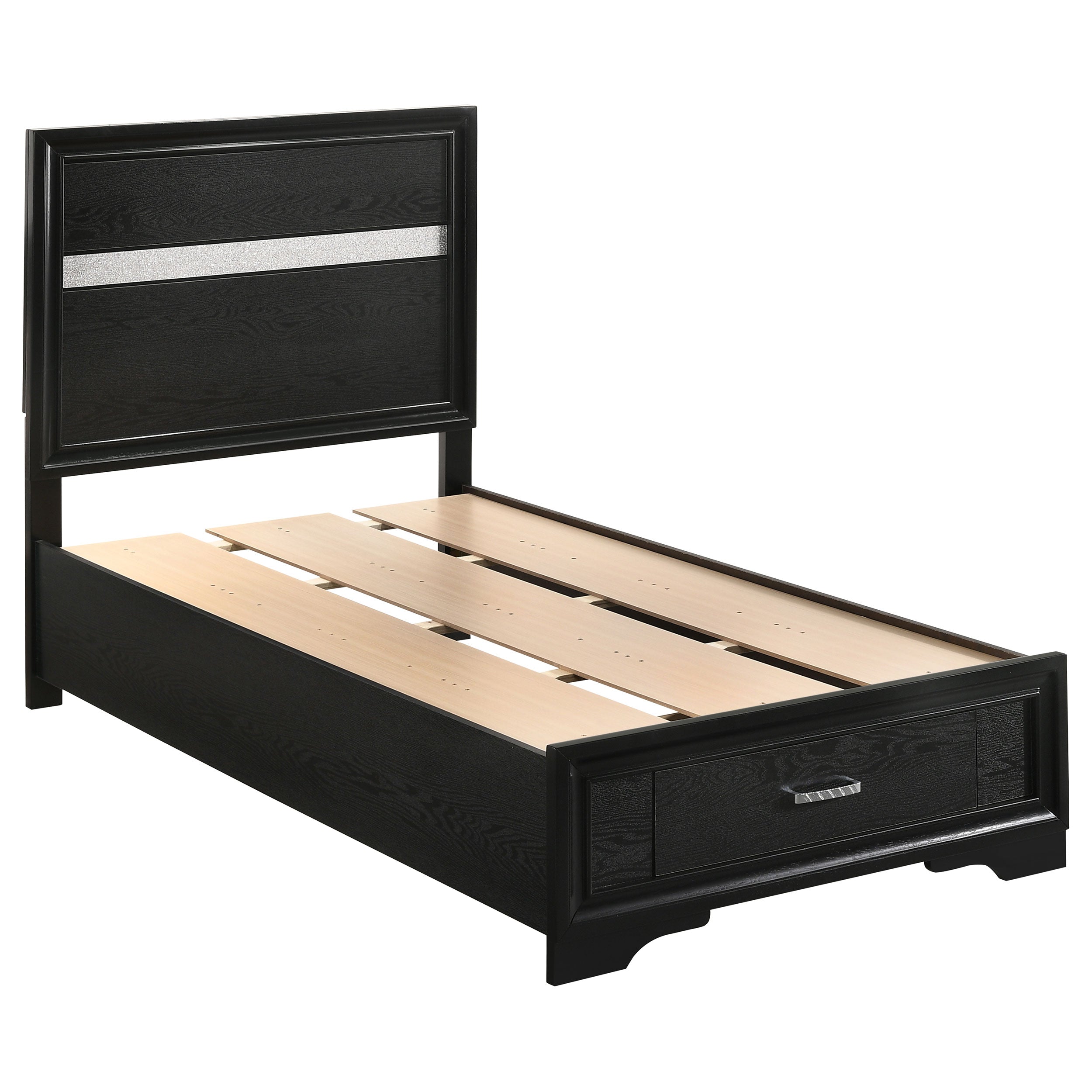 Miranda Wood Panel Storage Bed