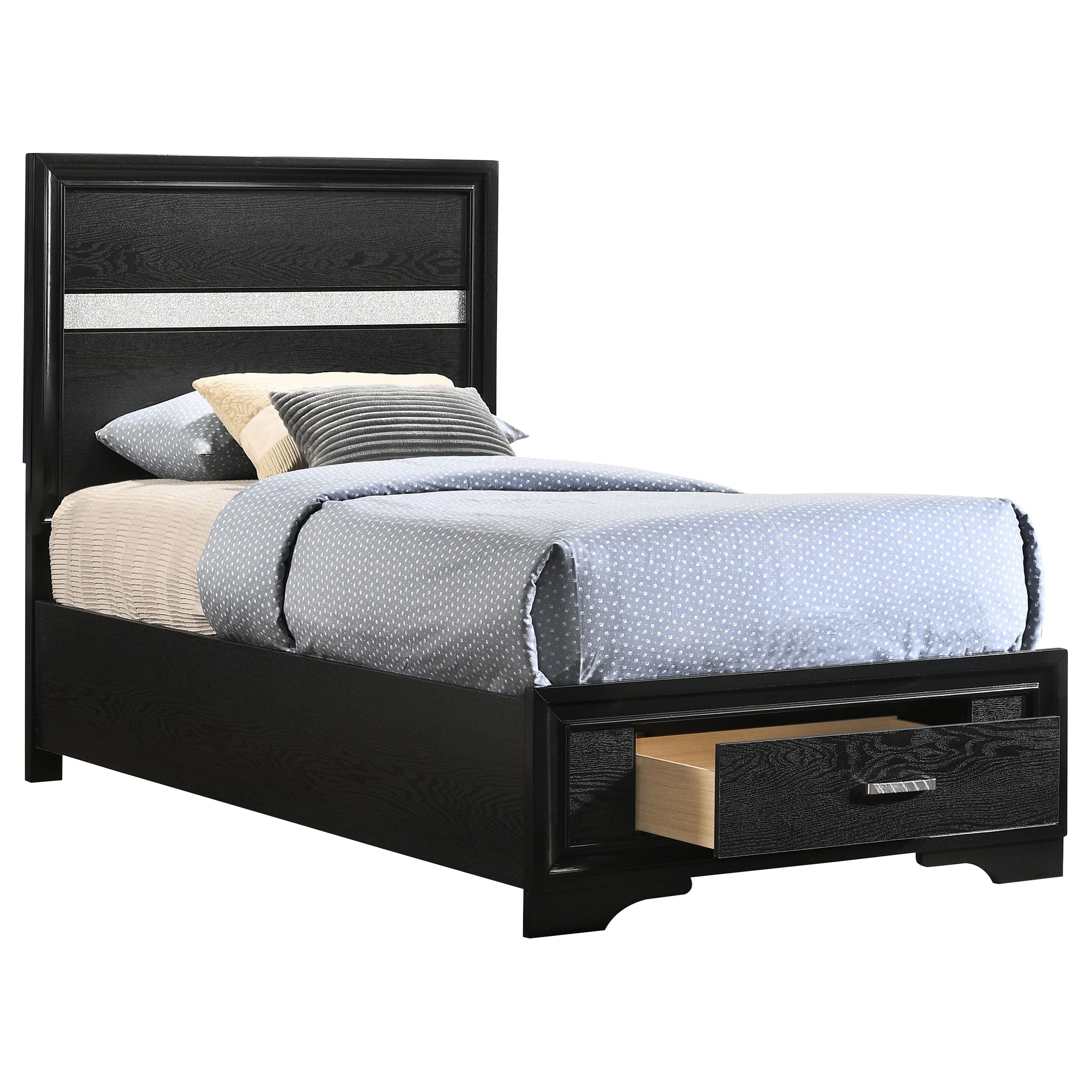 Miranda Wood Panel Storage Bed