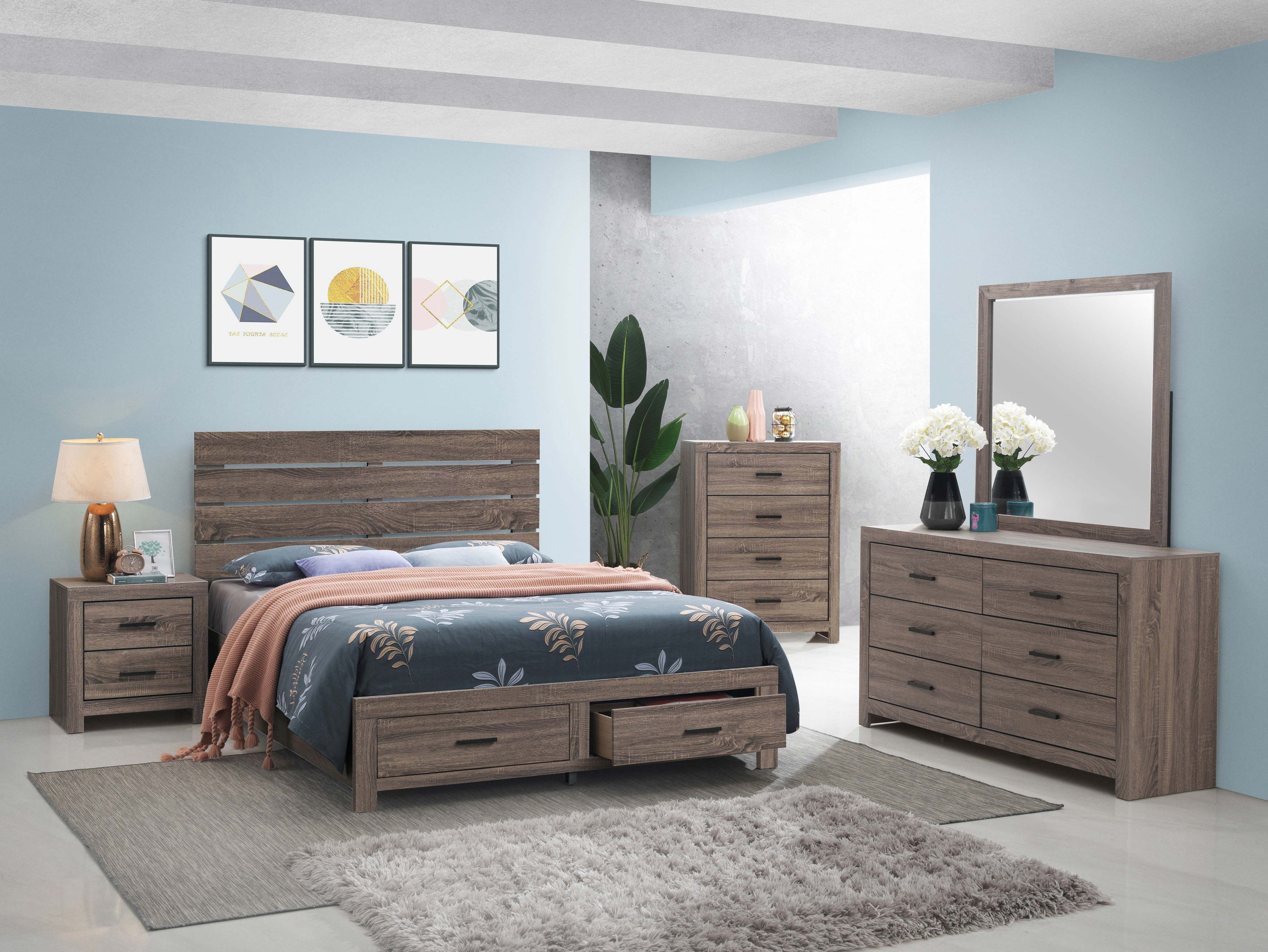 Brantford Wood Panel Storage Bed