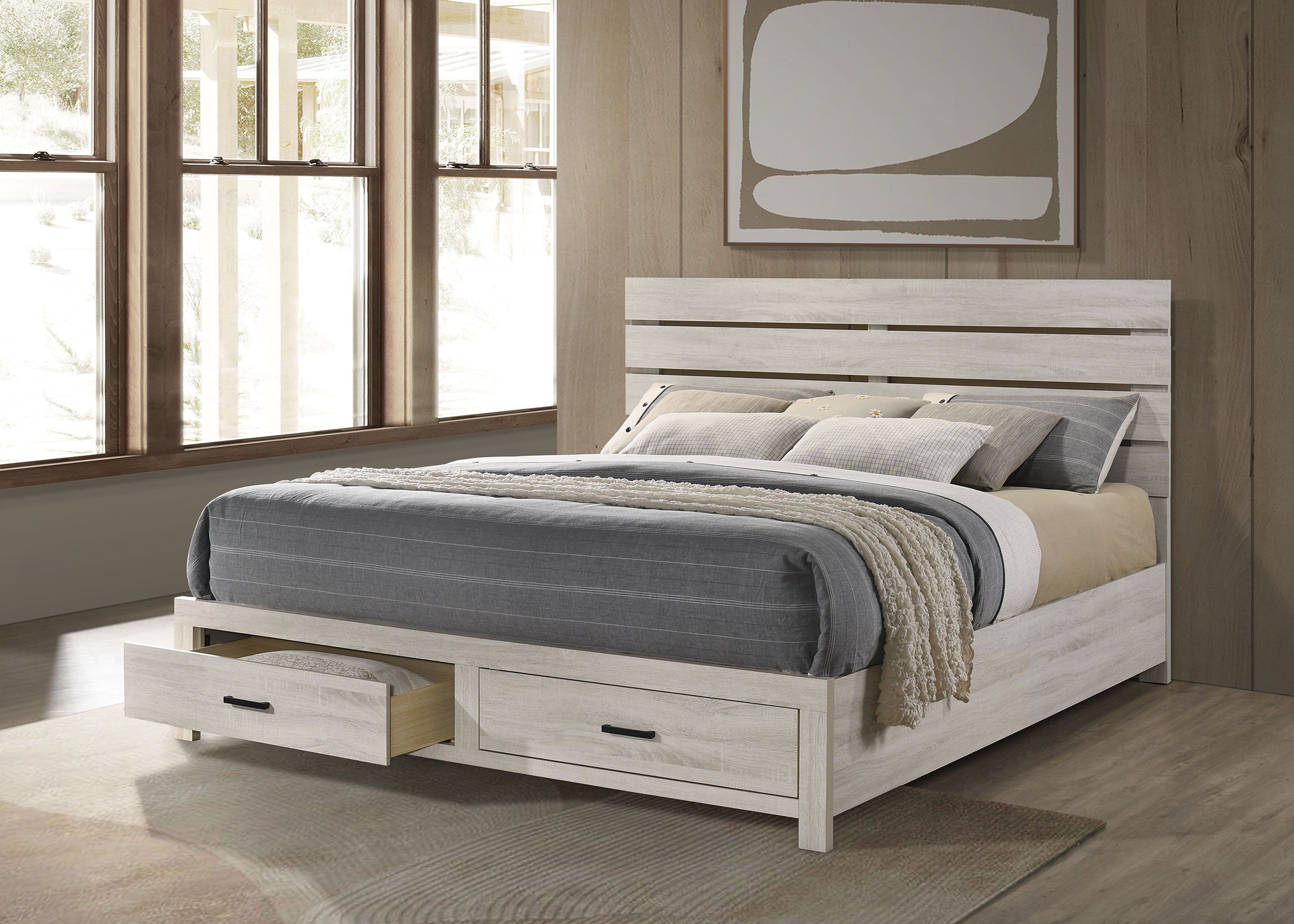Brantford Wood Panel Storage Bed