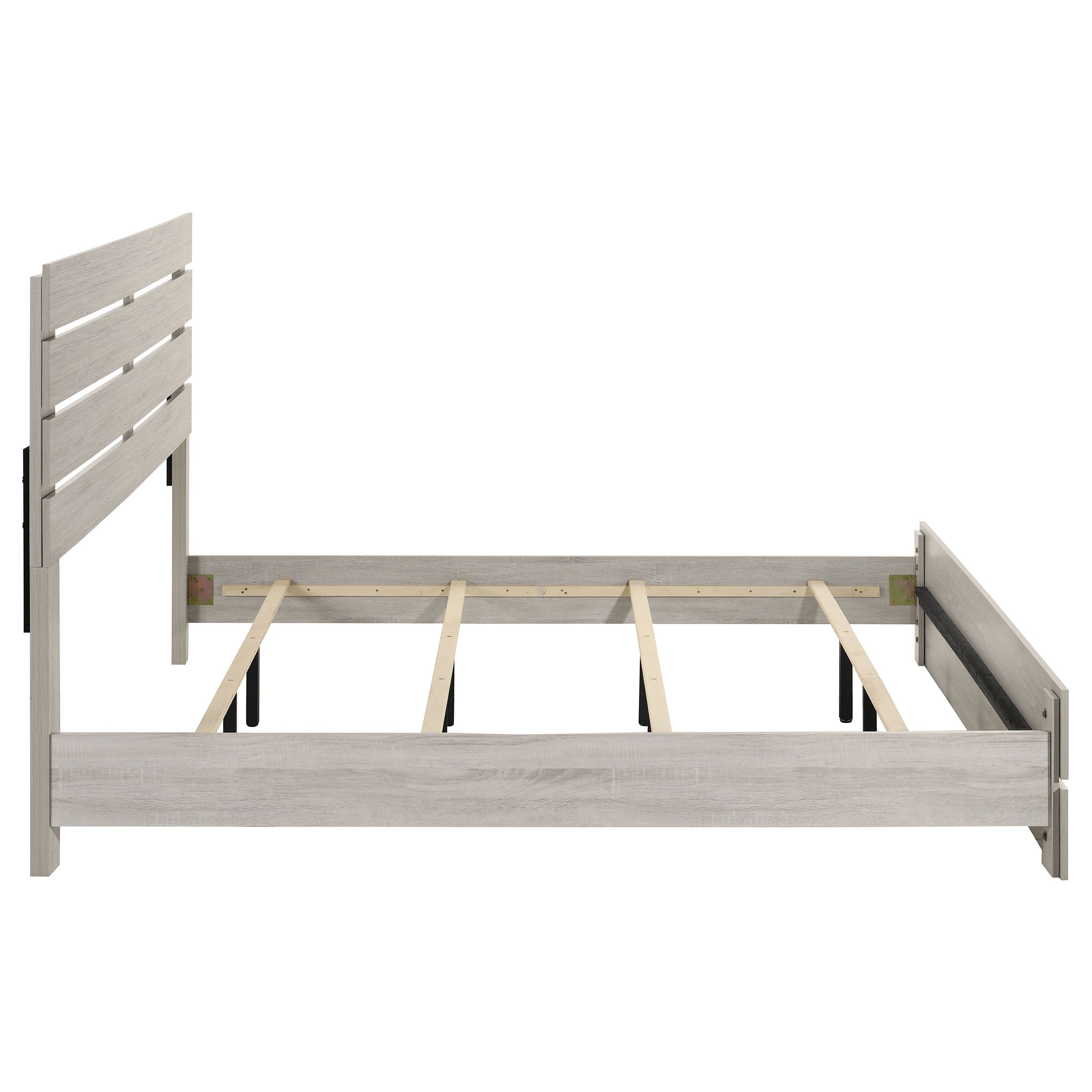 Brantford Wood Panel Bed - Eastern King In Coastal White