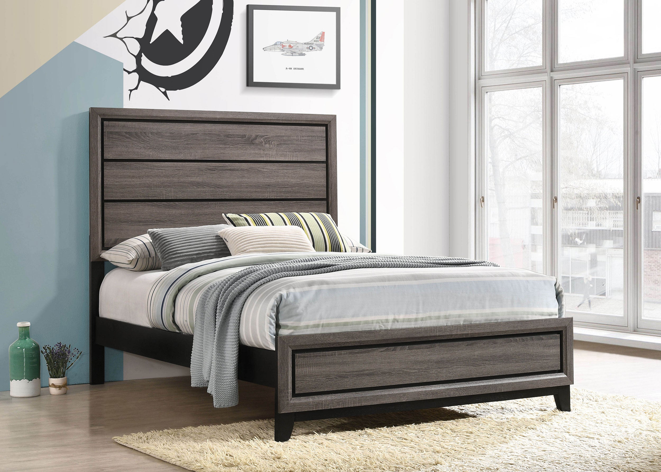Watson Wood Panel Bed