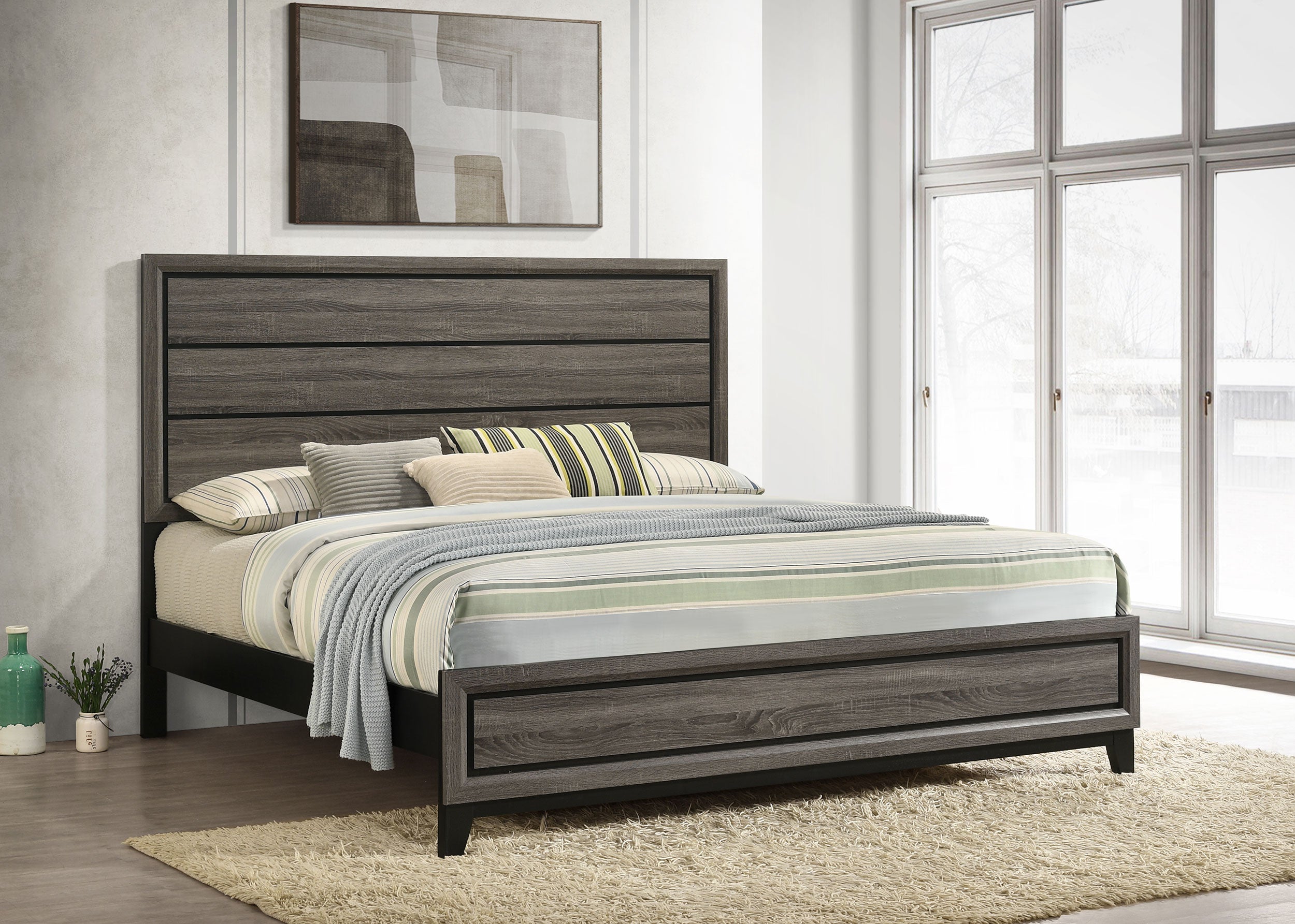 Watson Wood Panel Bed