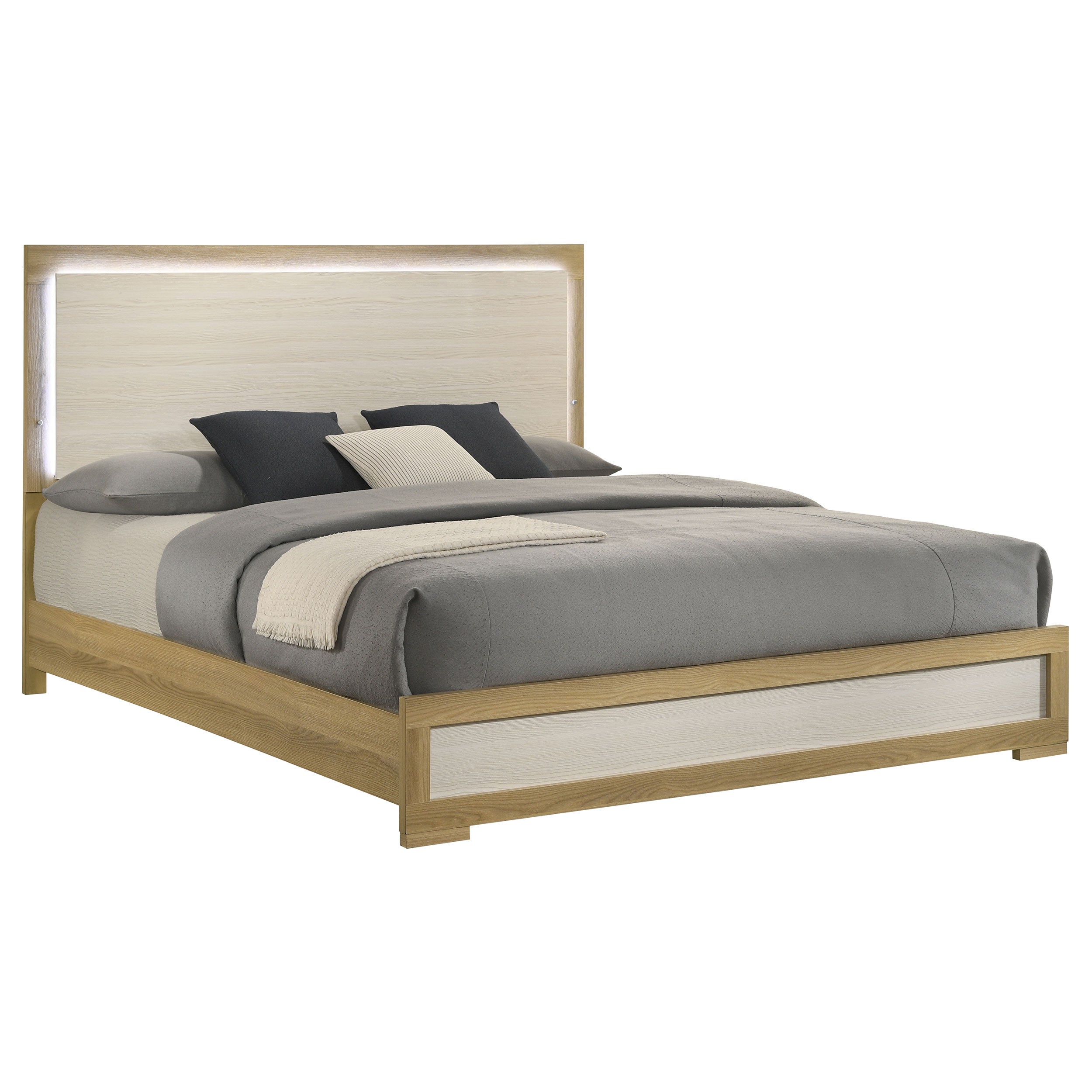 Hyland Wood LED Panel Bed