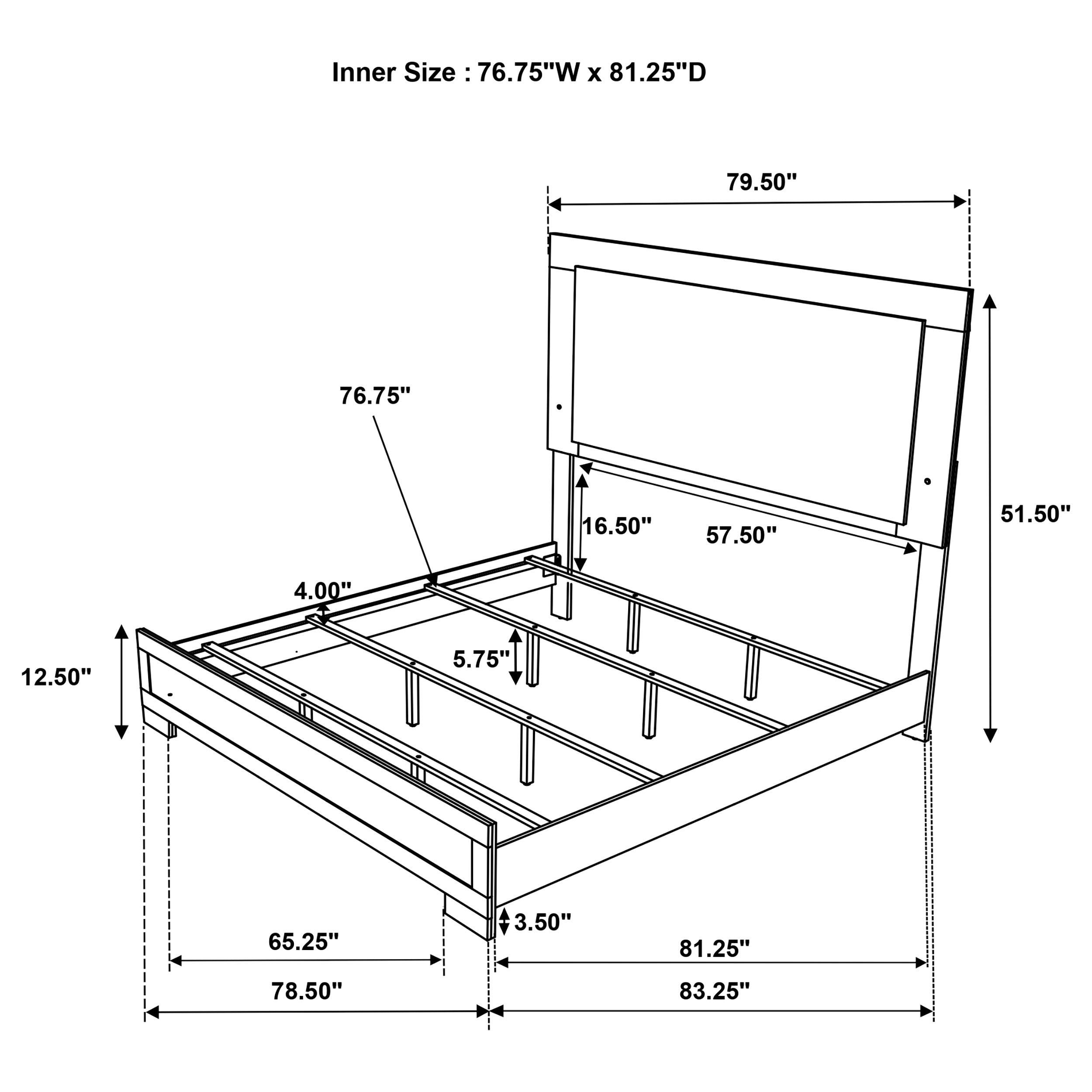 Hyland Wood LED Panel Bed