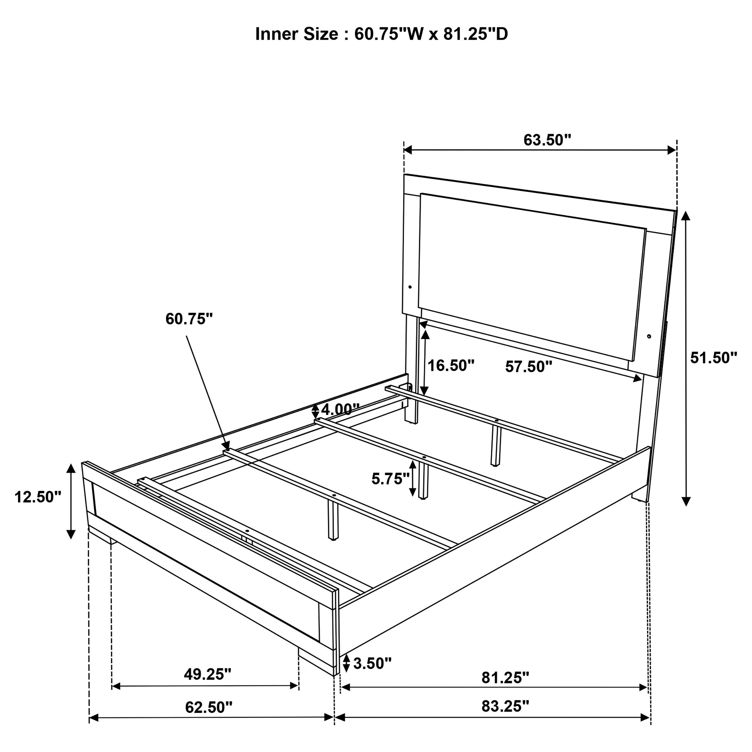 Hyland Wood LED Panel Bed