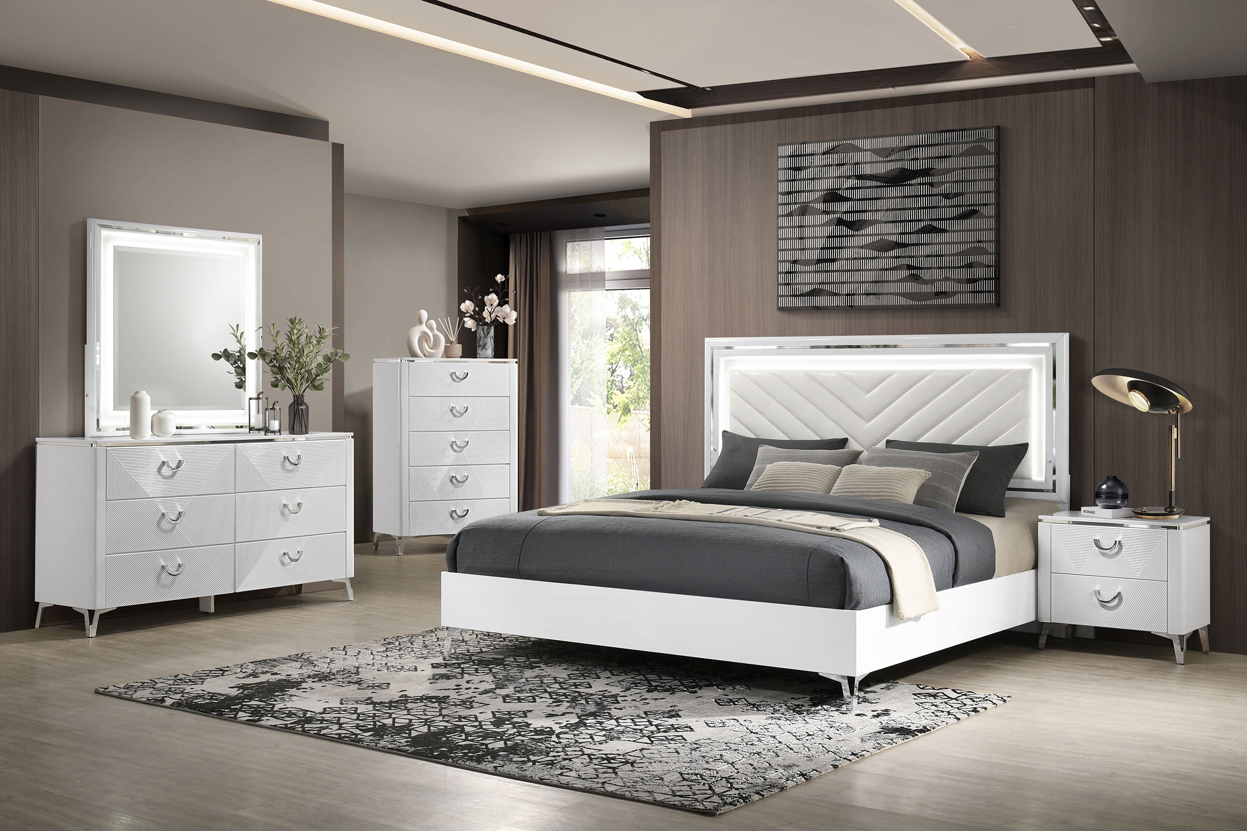 Cassia LED Panel Bed