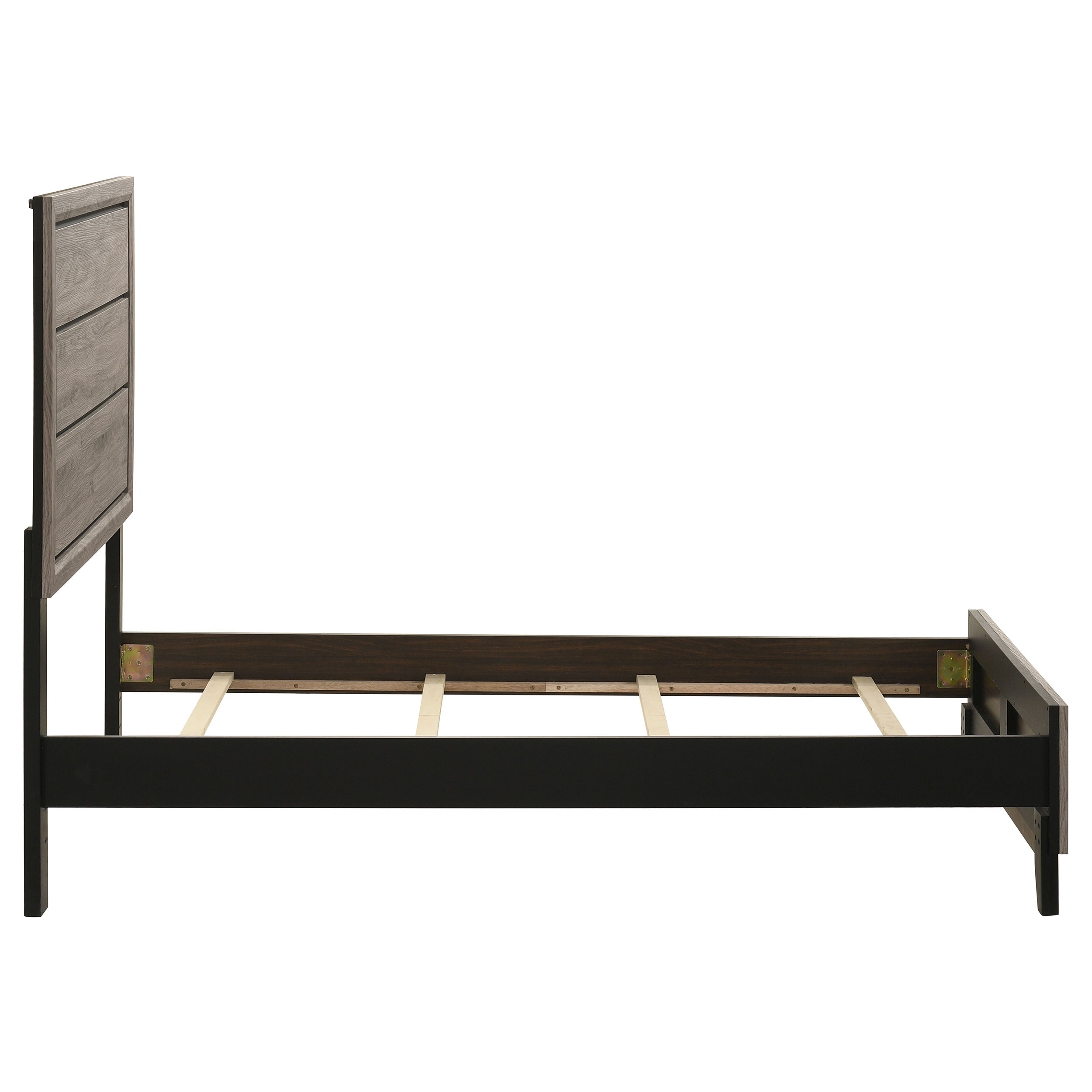 Valen Wood Twin Panel Bed Light Taupe