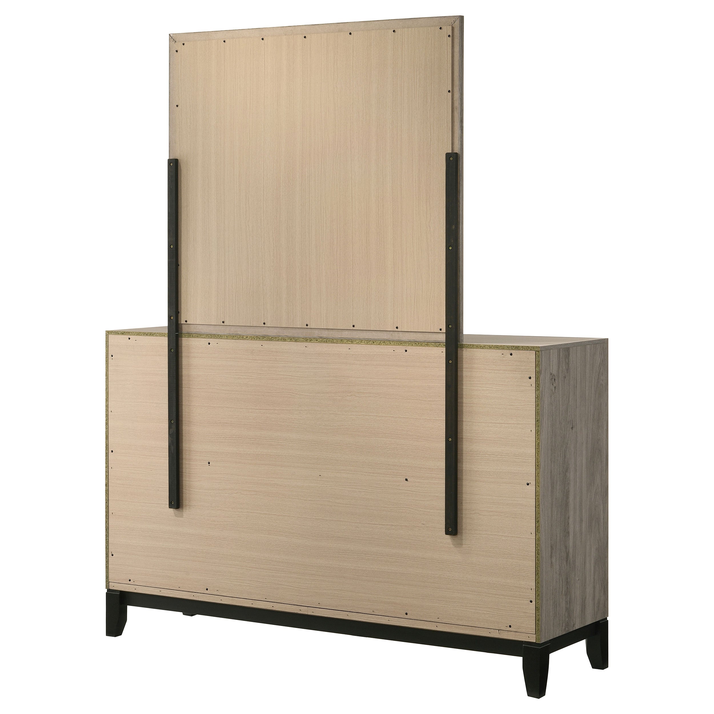 Valen 6-drawer Bedroom Dresser and Mirror Light Taupe