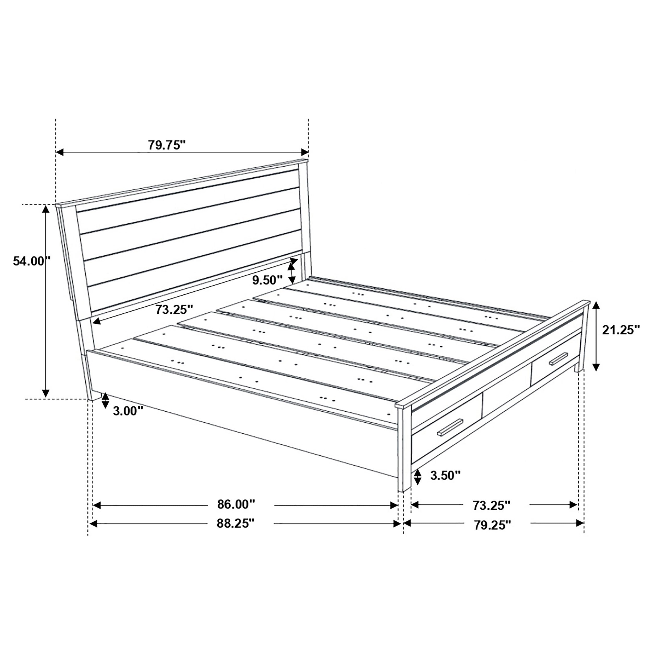 Woodmont Wood Panel Storage Bed
