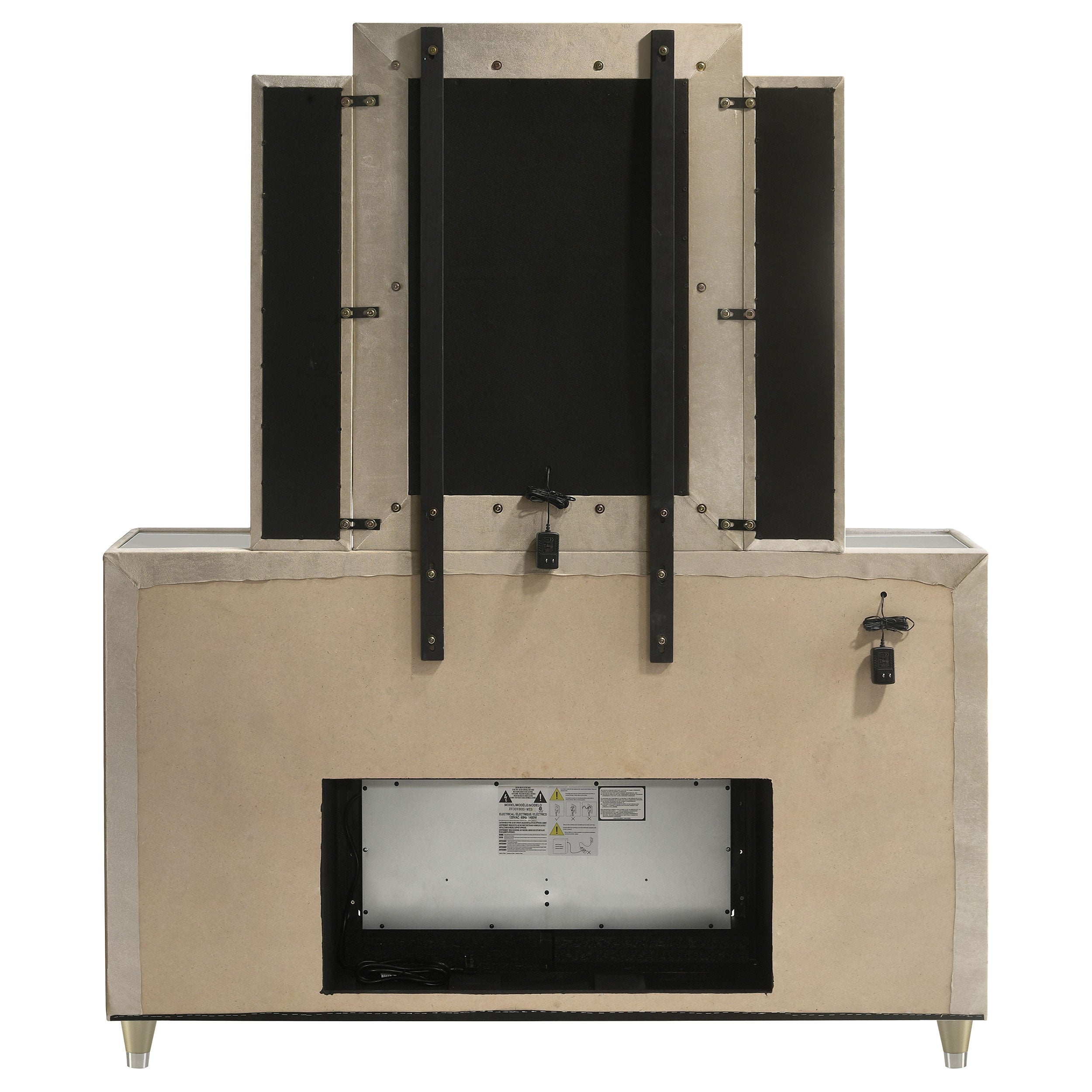 Lorient LED Flame Box Dresser with Mirror
