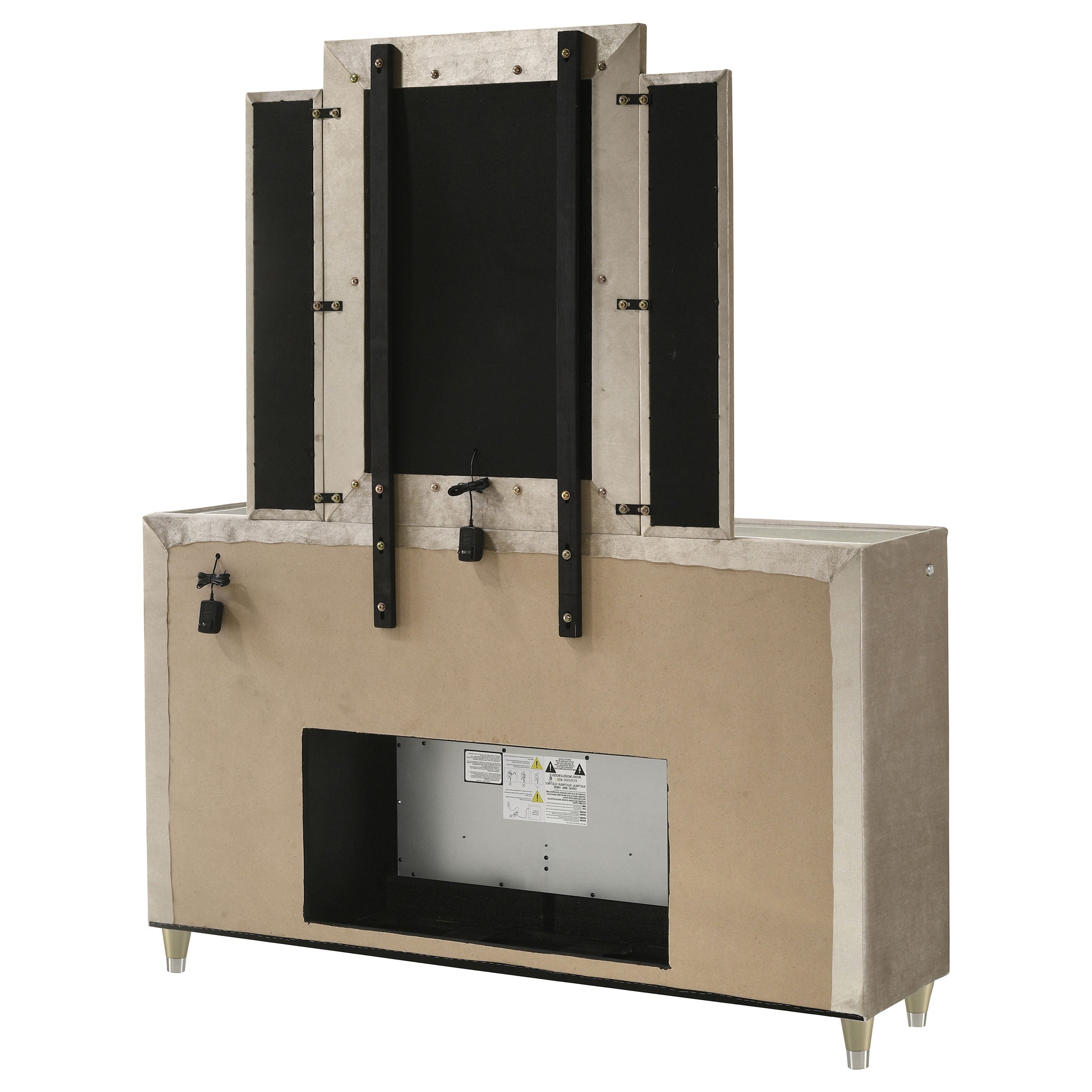 Lorient LED Flame Box Dresser with Mirror
