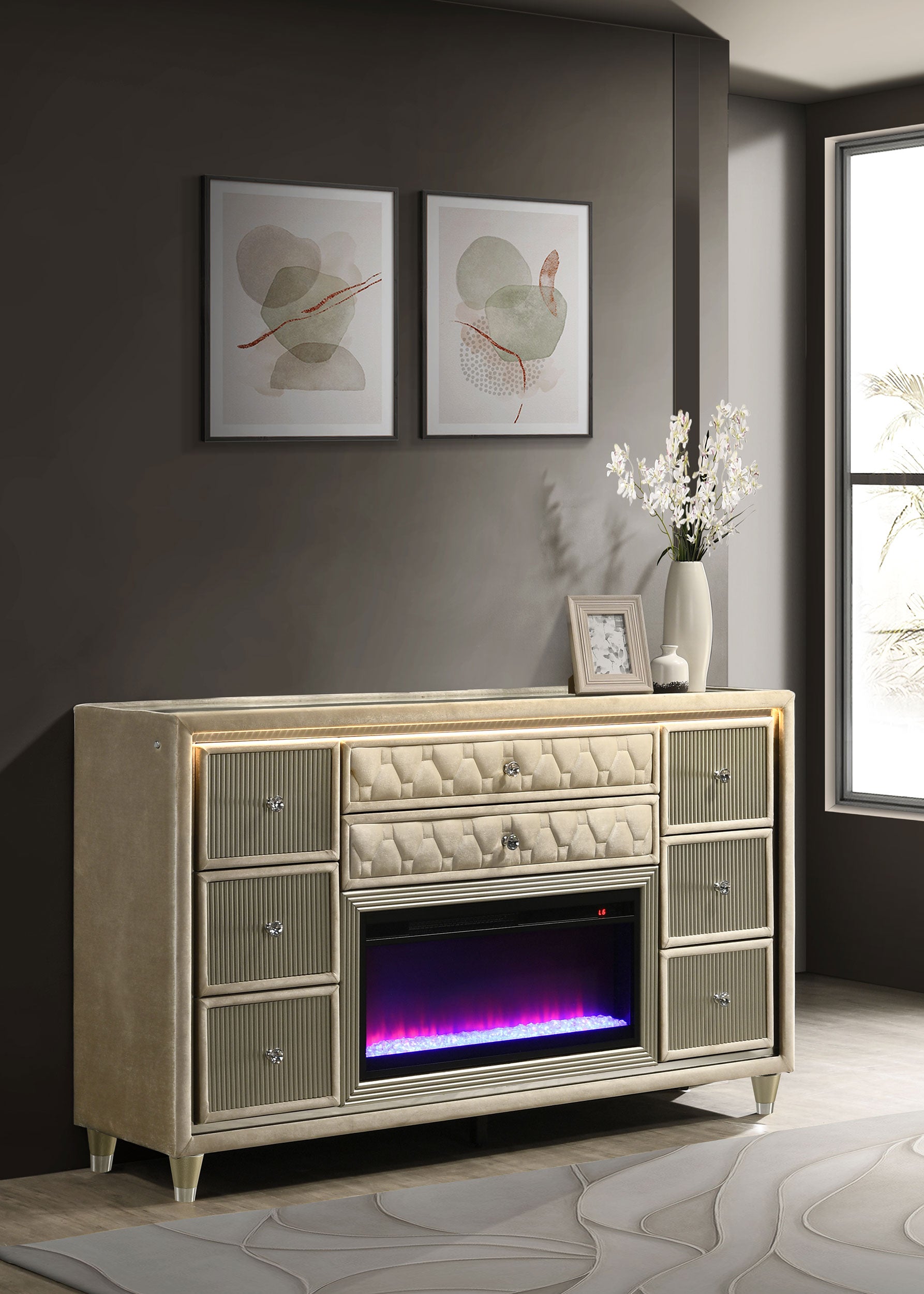 Lorient LED Flame Box Dresser