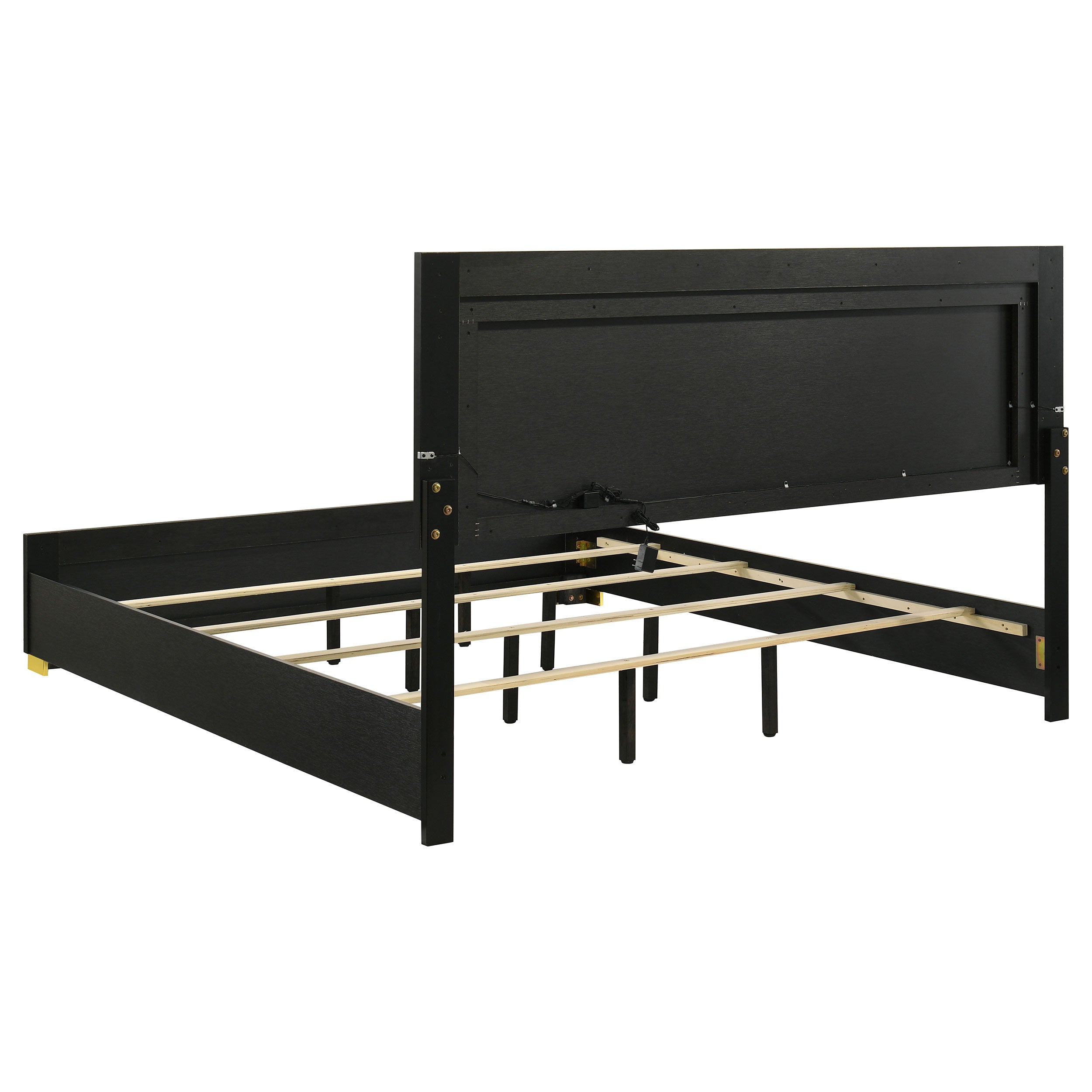 Marceline Wood LED Panel Bed