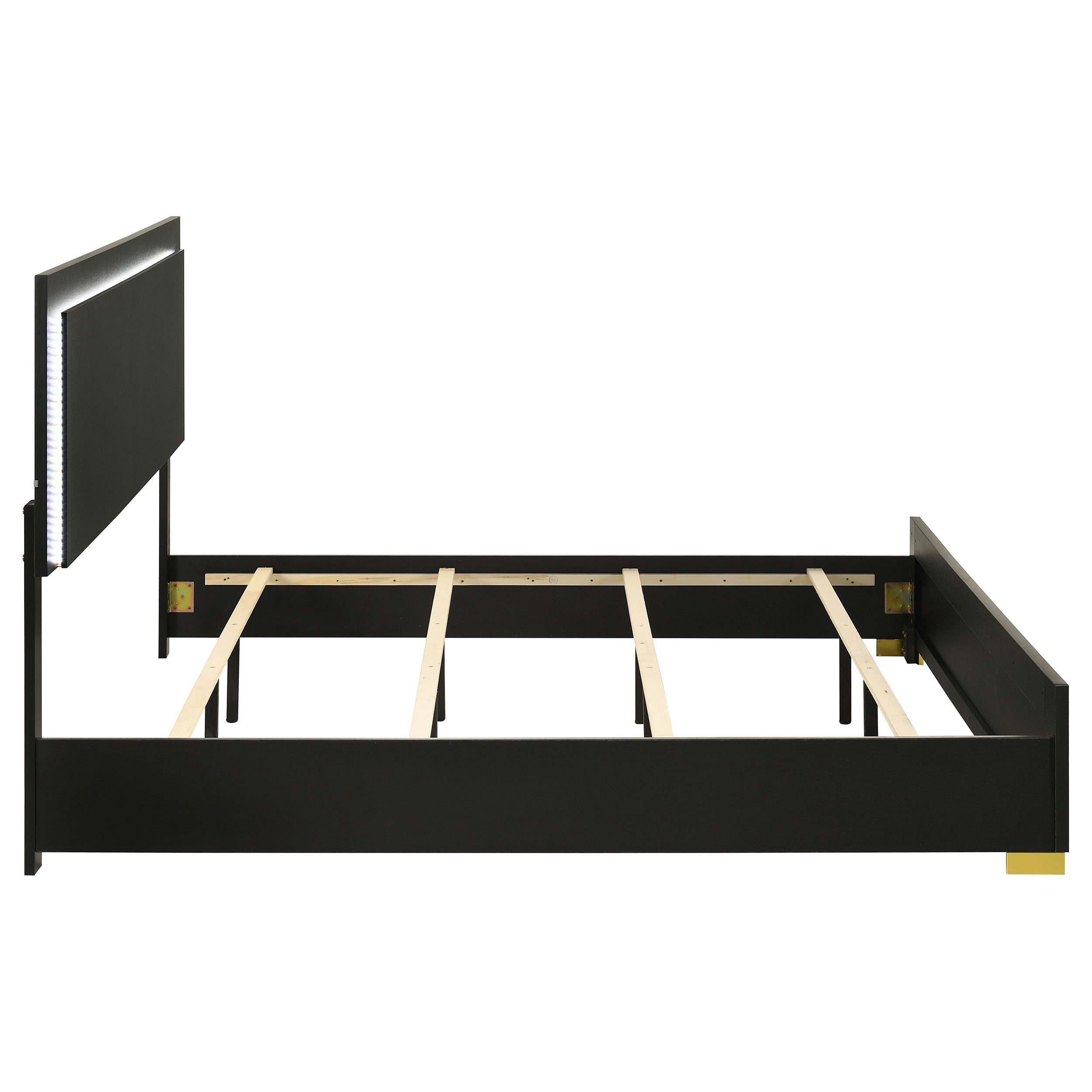 Marceline Wood LED Panel Bed