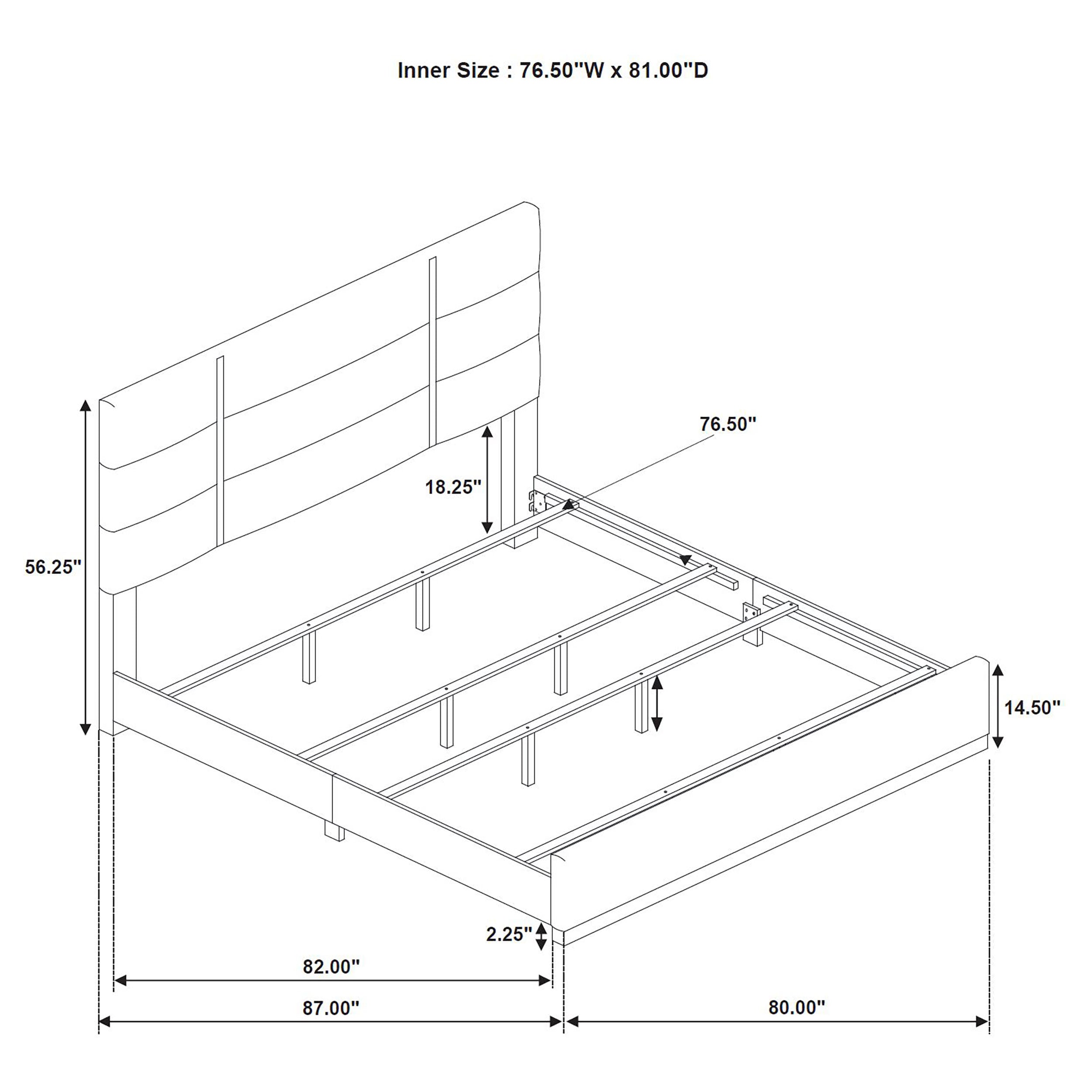 Ines Upholstered Panel Bed