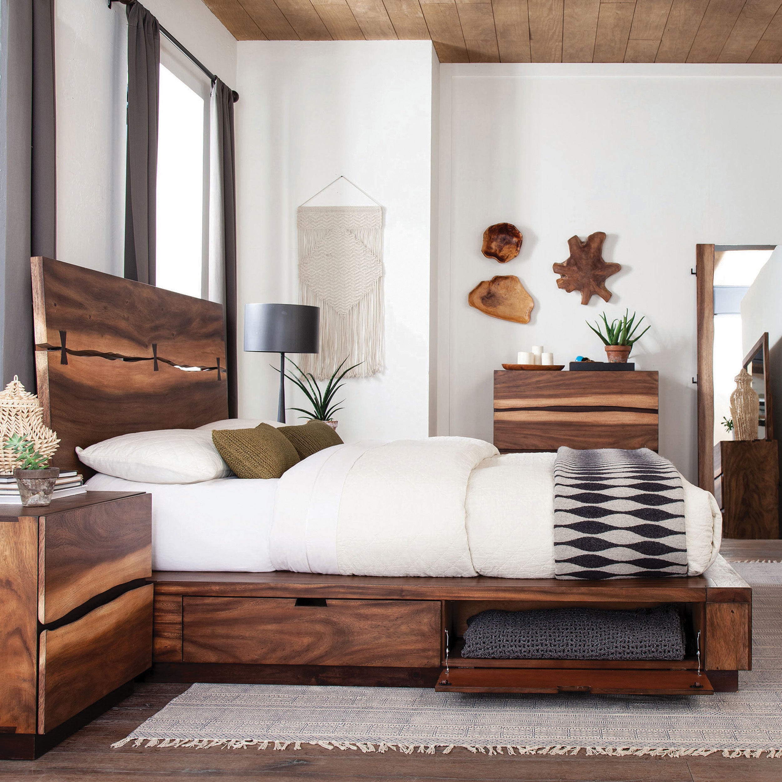 Winslow Wood Panel Storage Bed