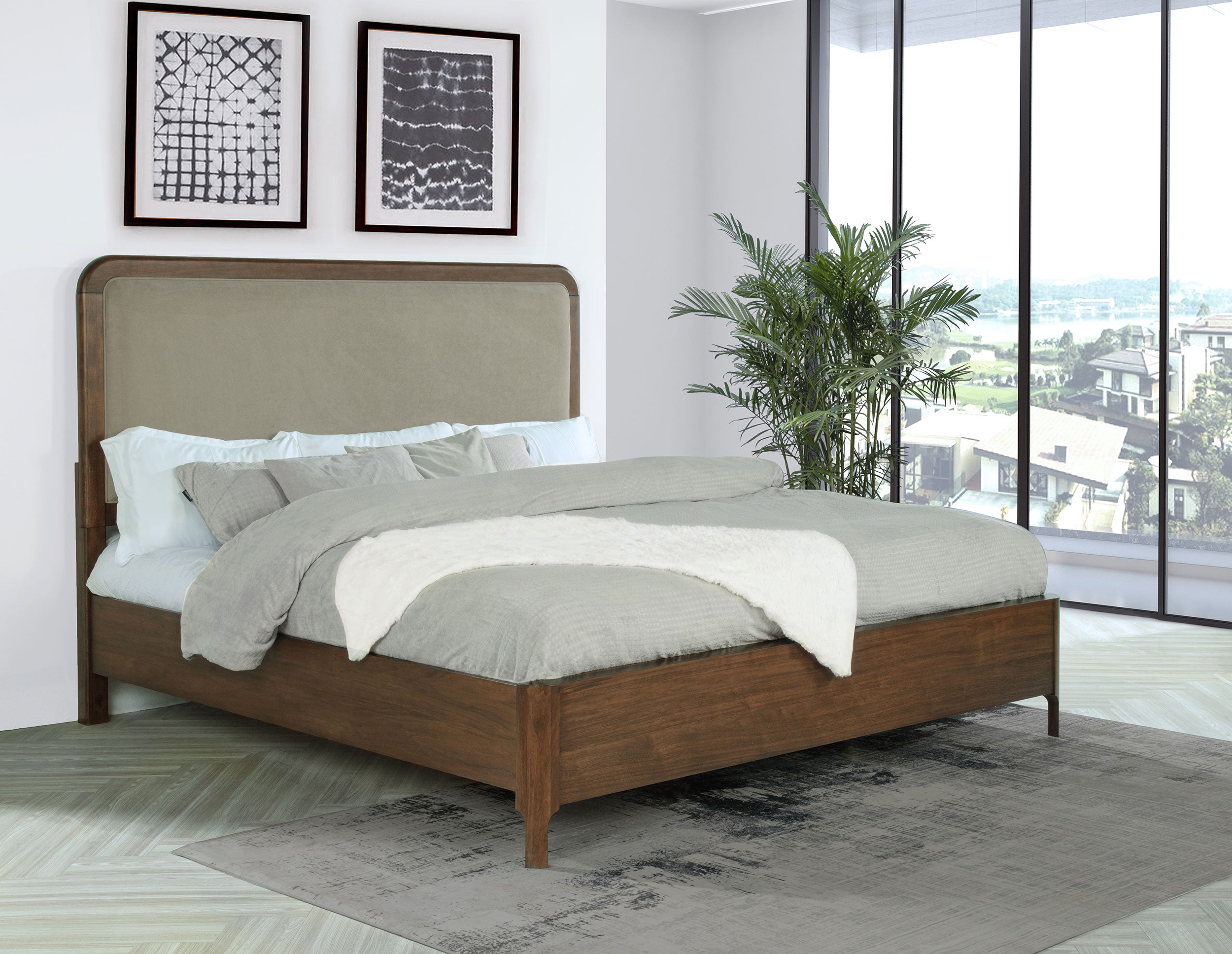 Maderia Wood Panel Bed