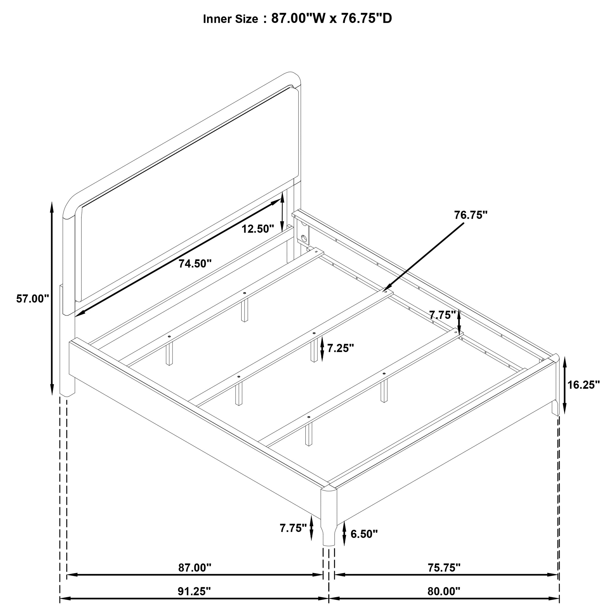 Maderia Wood Panel Bed