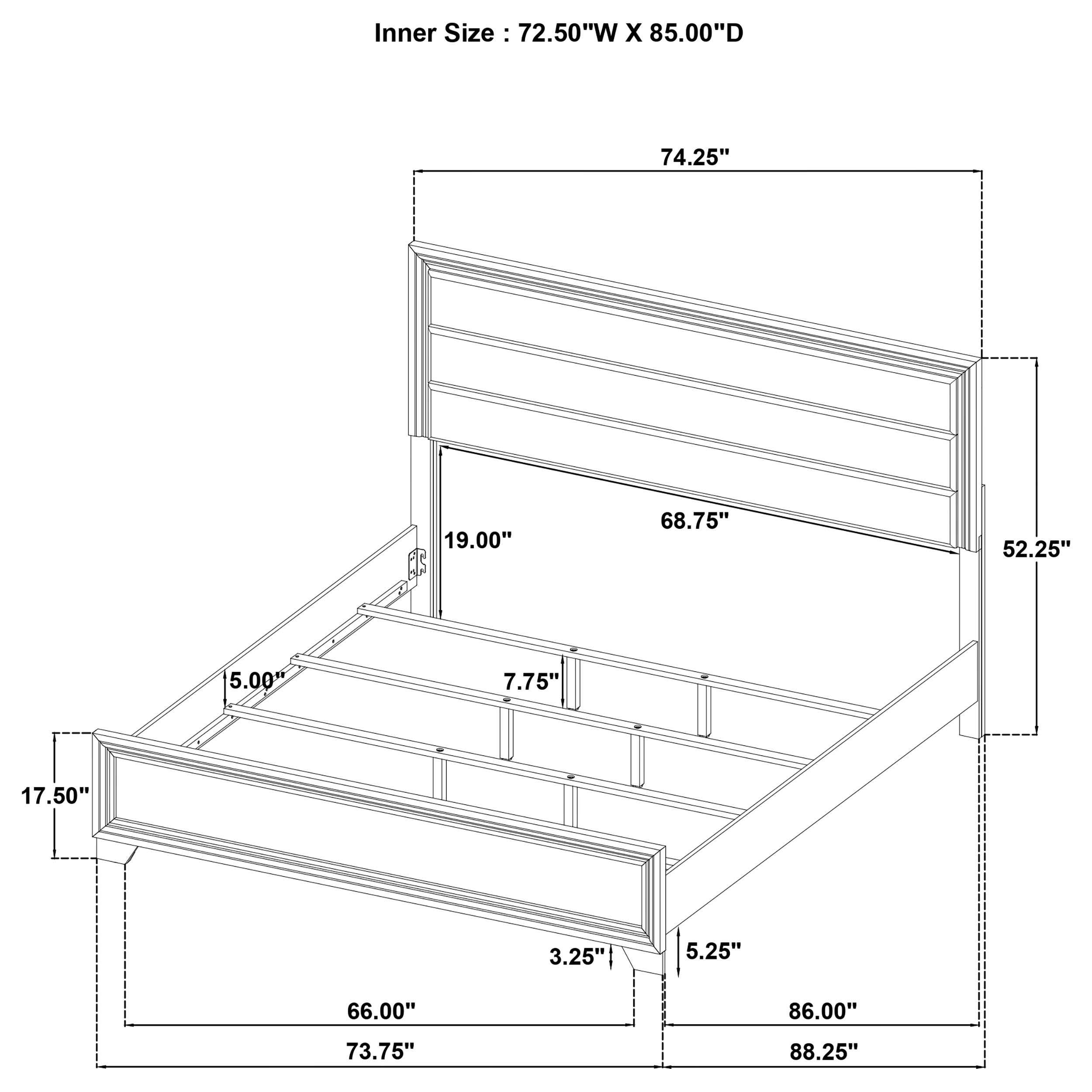 Wright Wood Panel Bed