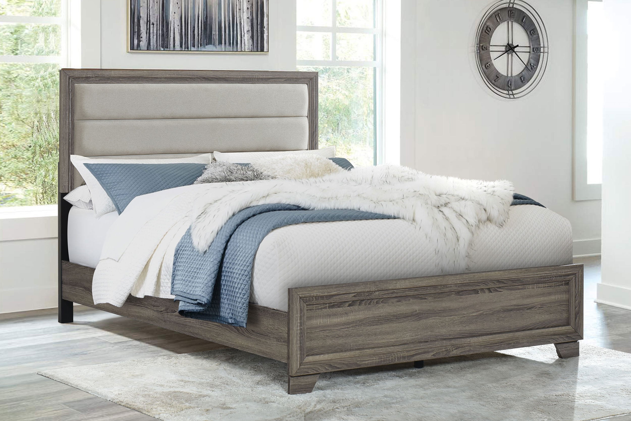 Wright Wood Panel Bed