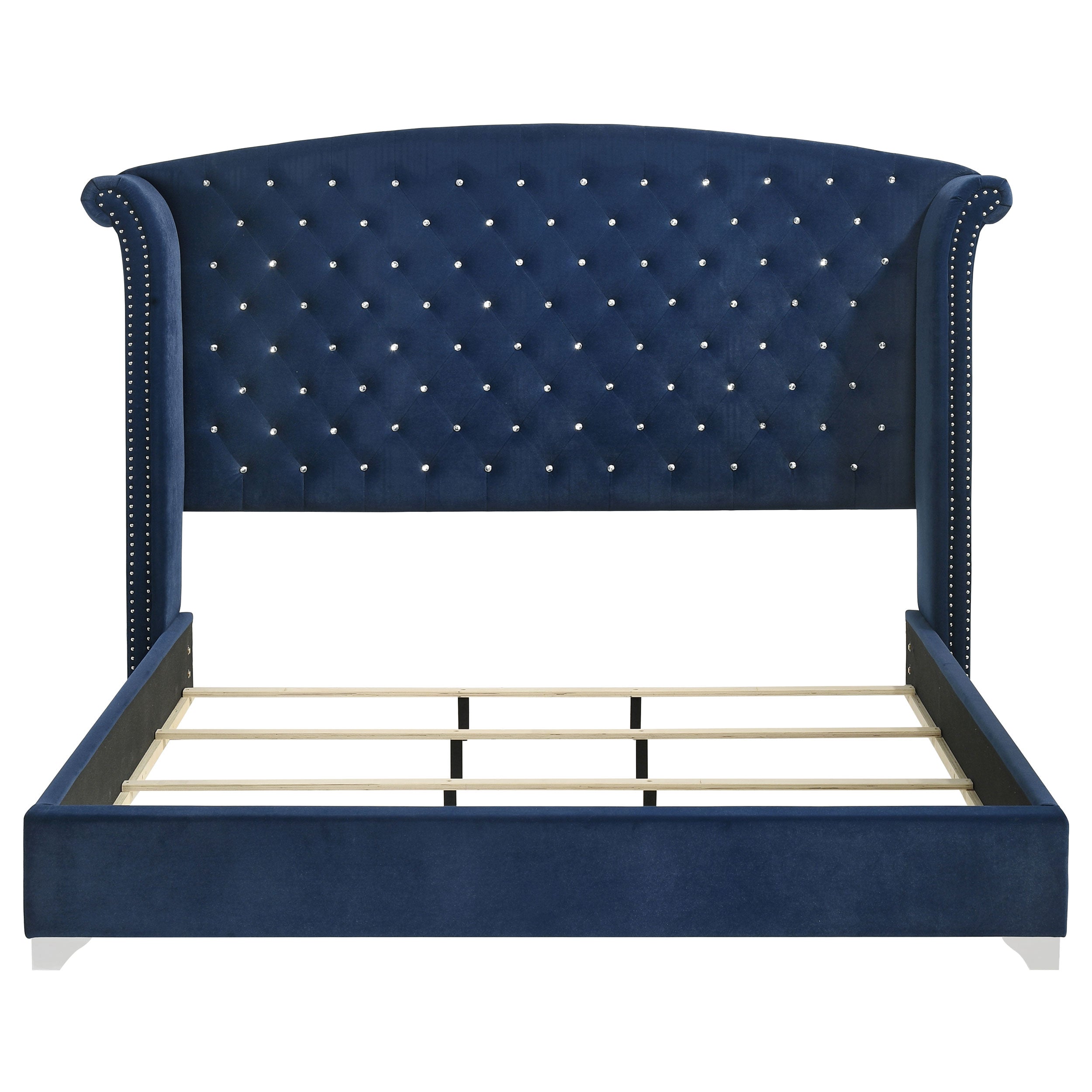 Melody Upholstered Wingback Bed