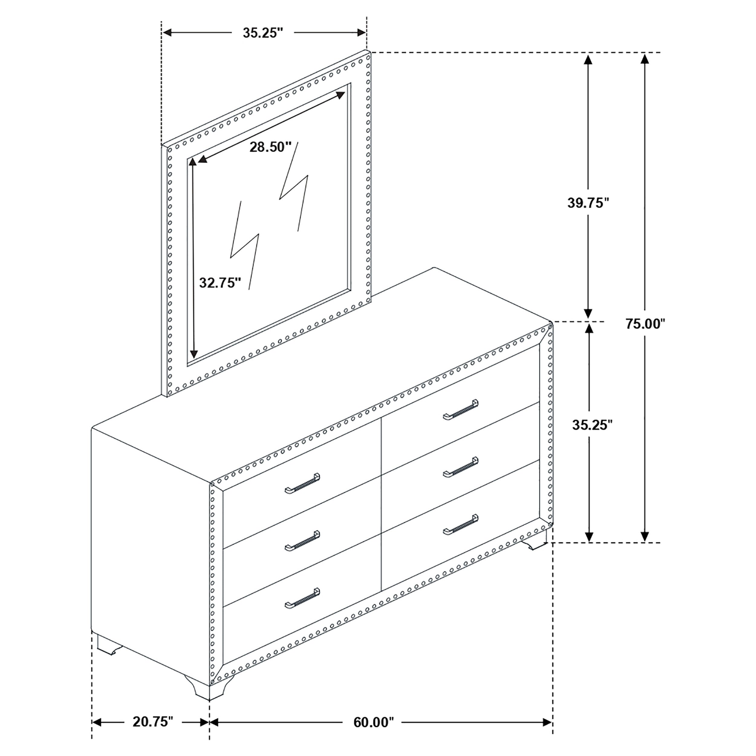 Melody Dresser with Mirror