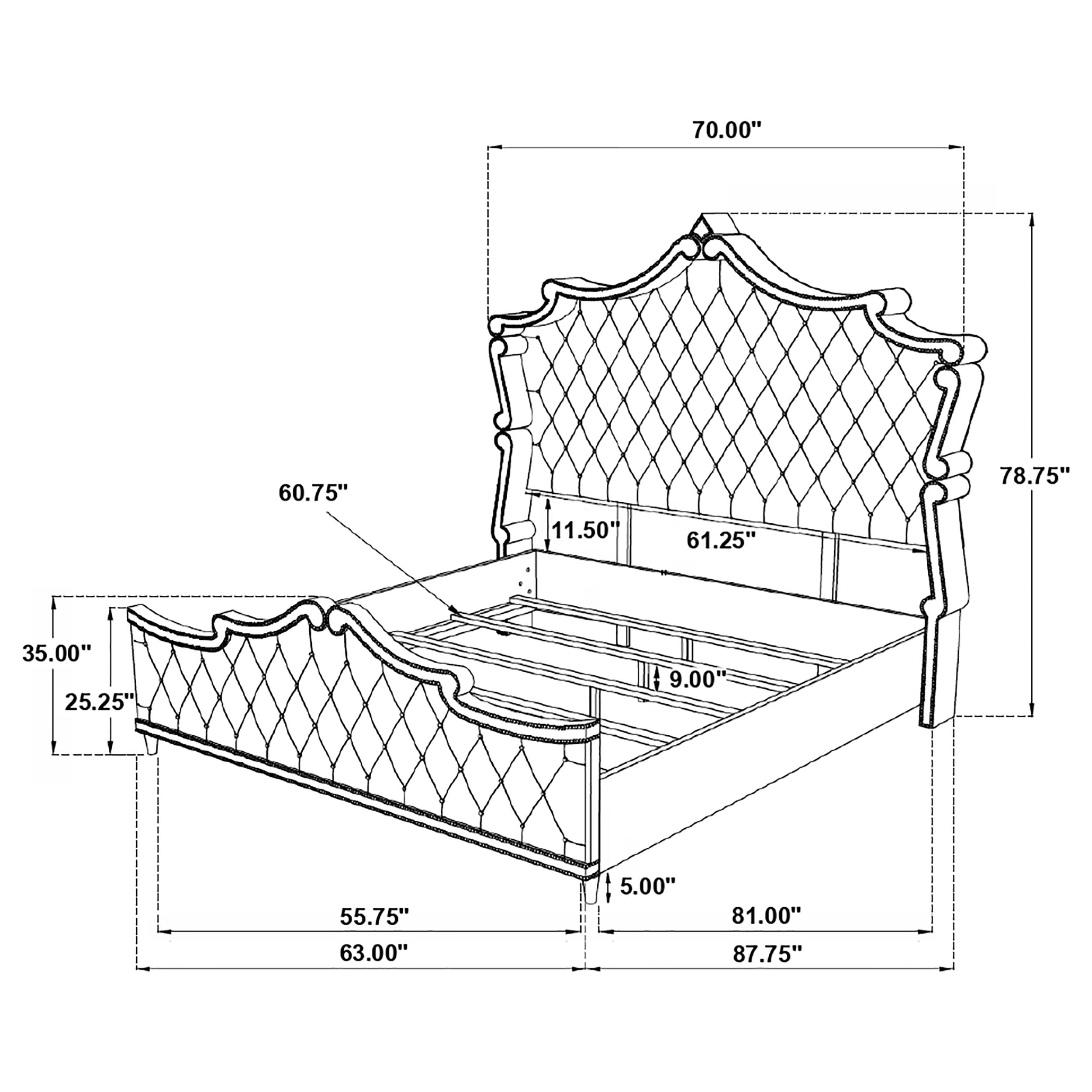Antonella Upholstered Panel Bed