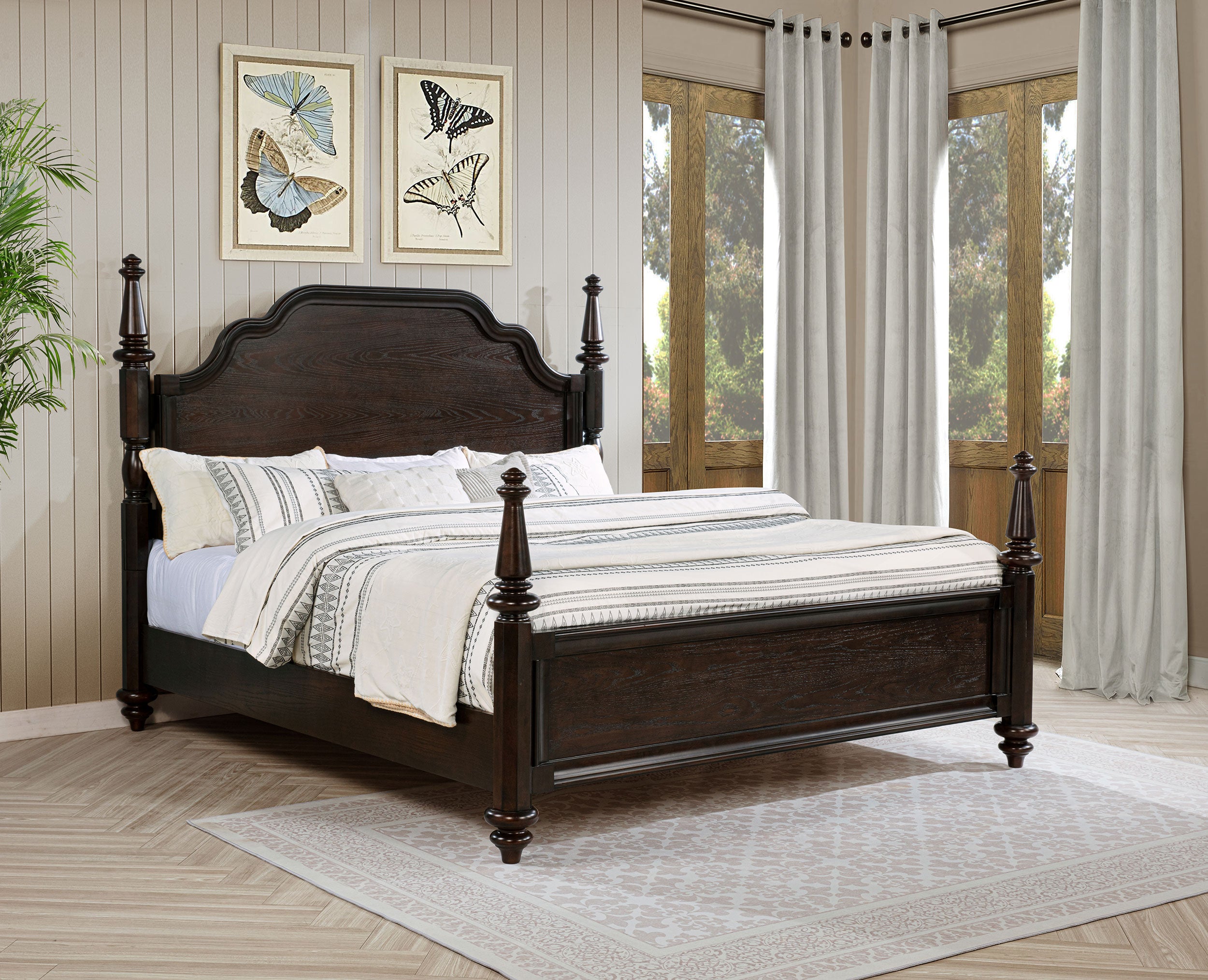Andover Wood Four-Poster Bed