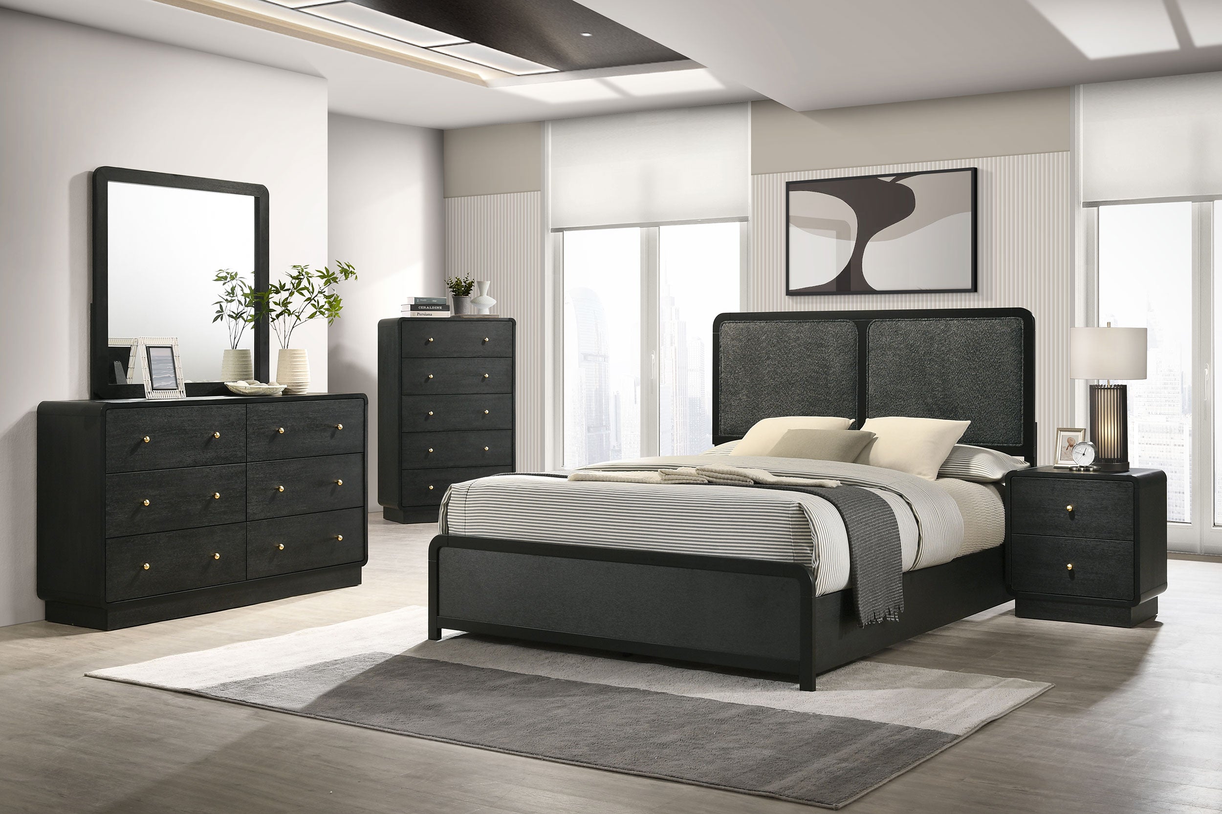 Cavelle Wood Panel Bed