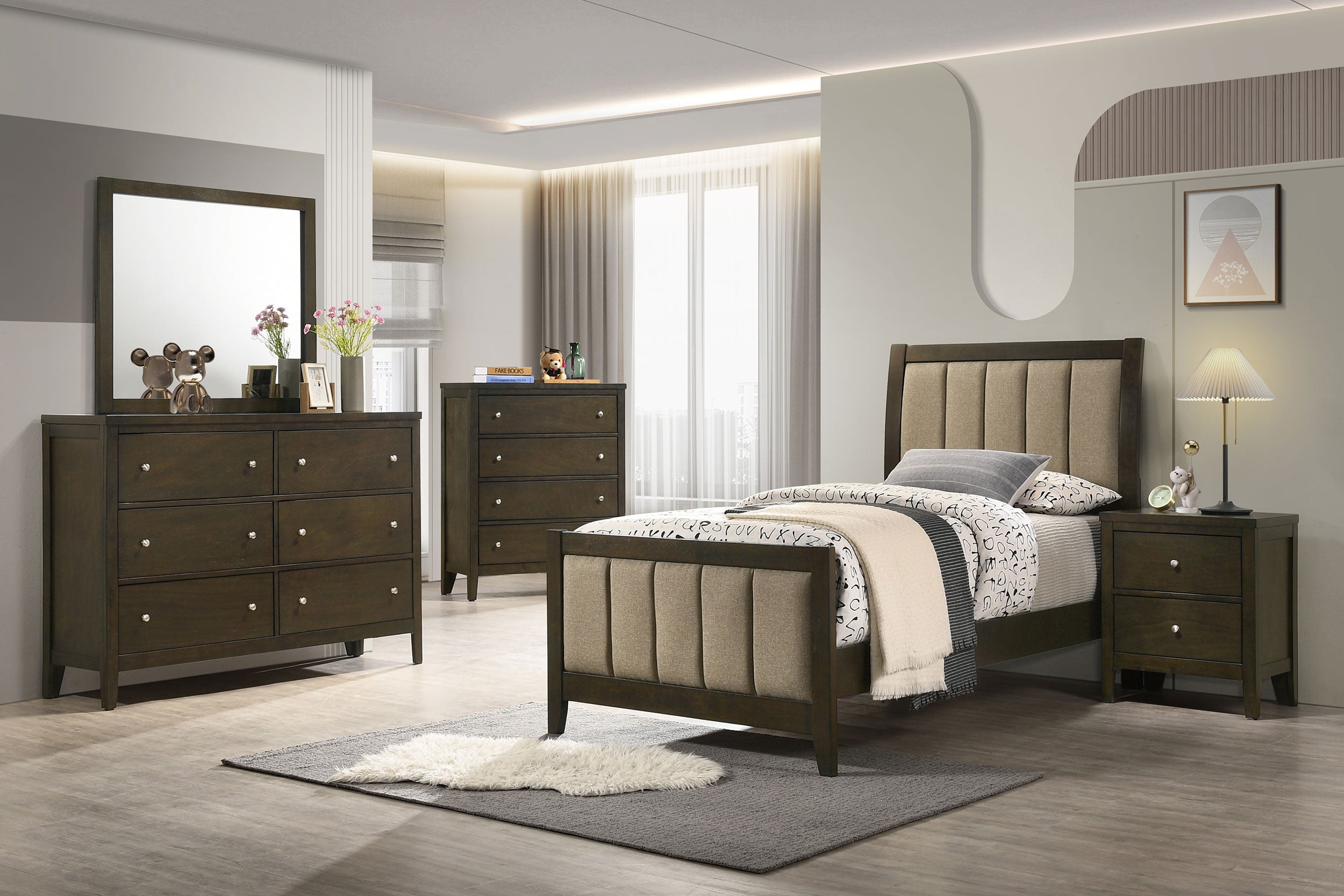 Wilkes Wood Panel Bed