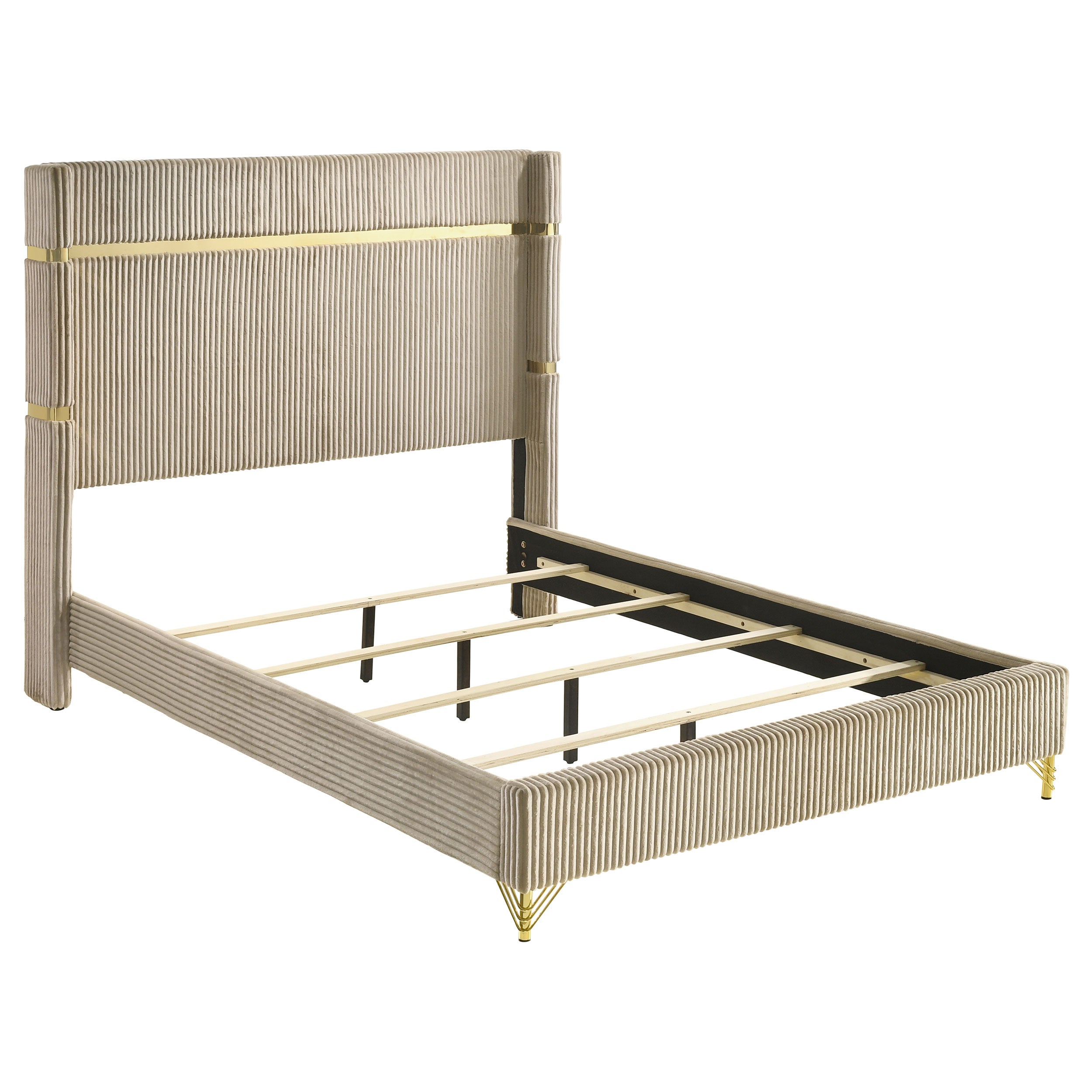 Lucia Upholstered Wingback Bed