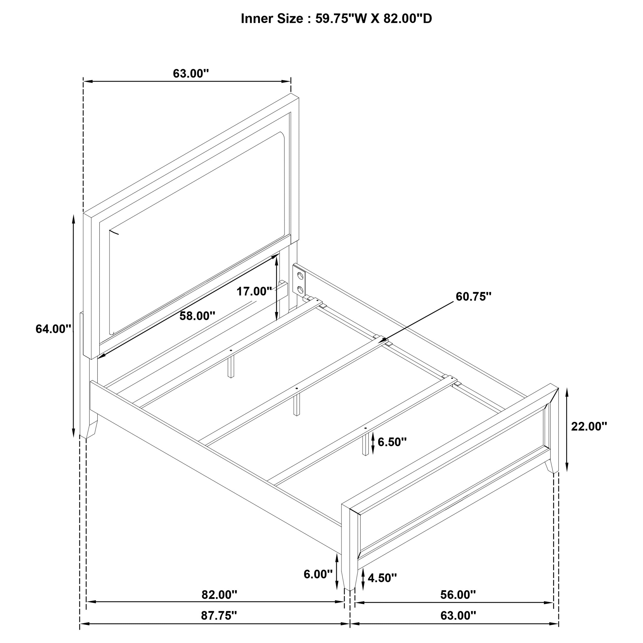 Marielle Wood Panel Bed