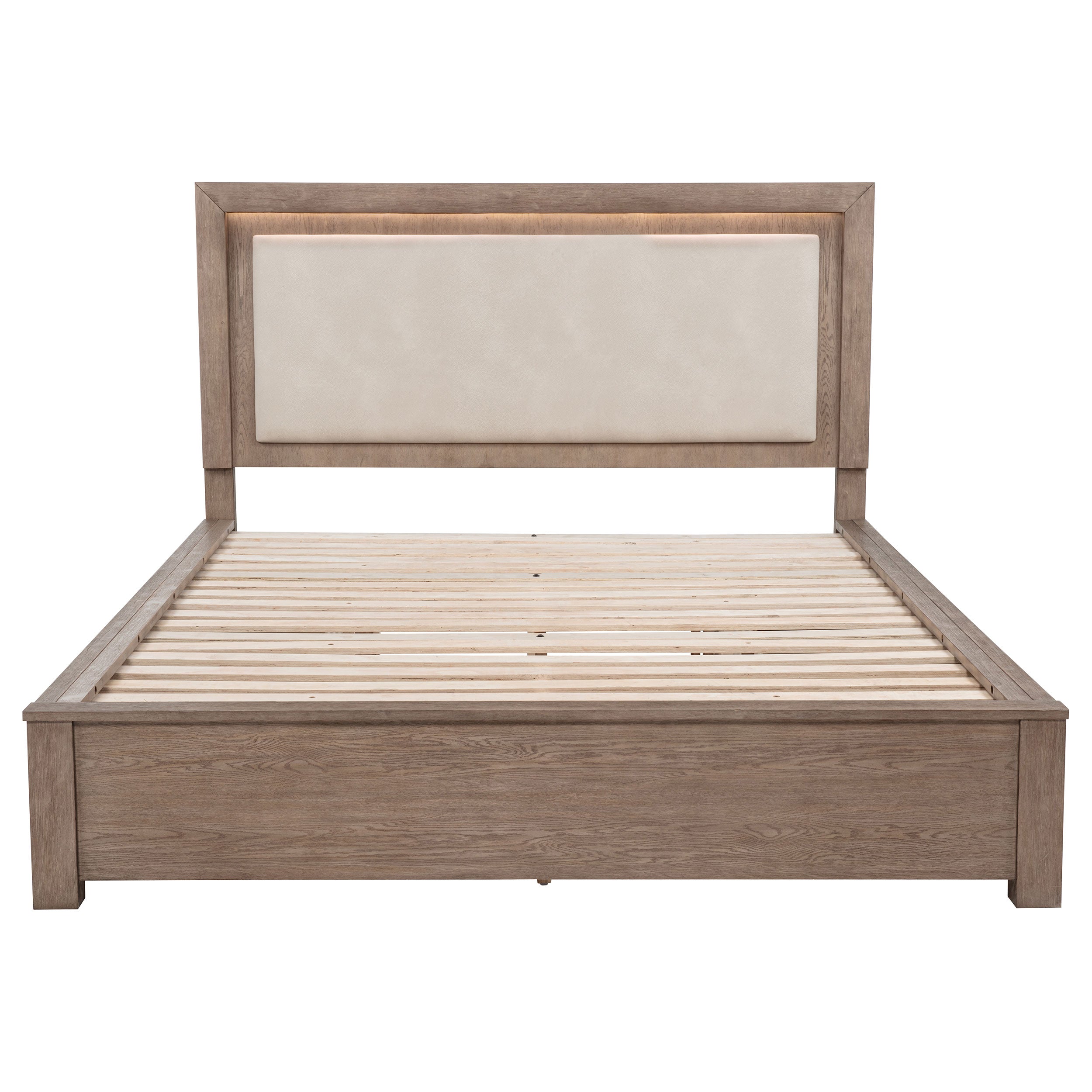 Kenora Wood LED Panel Storage Bed