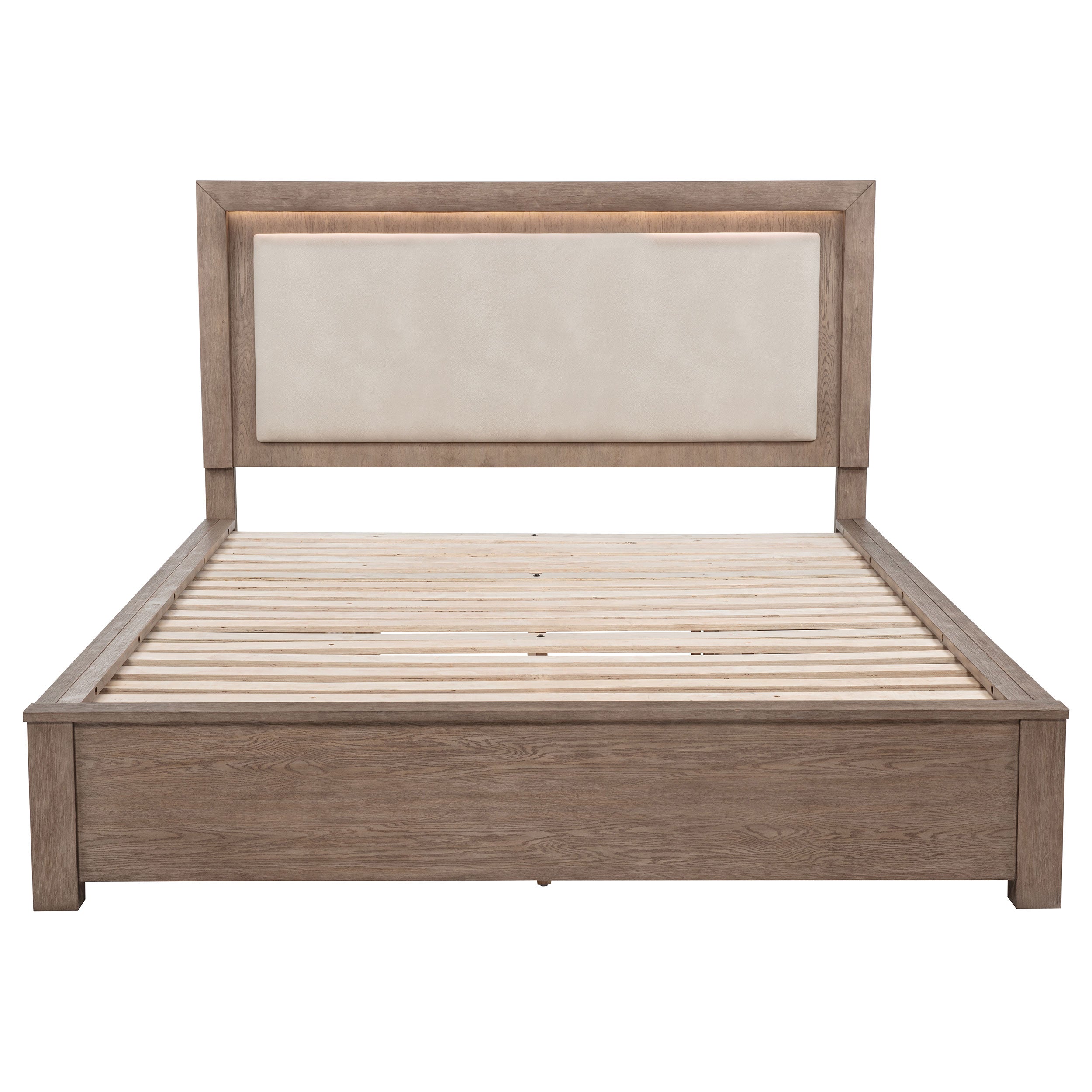 Kenora Wood LED Panel Storage Bed