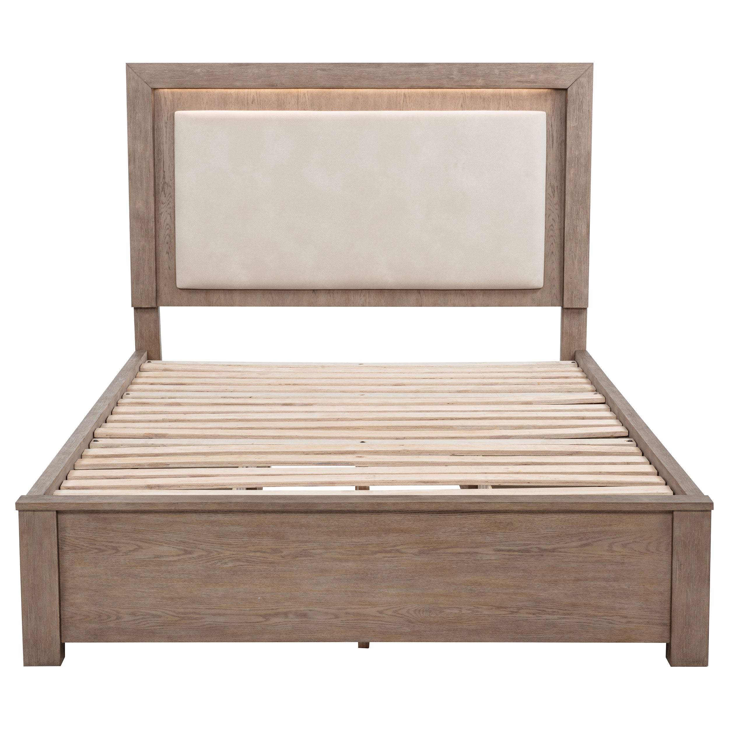 Kenora Wood LED Panel Storage Bed