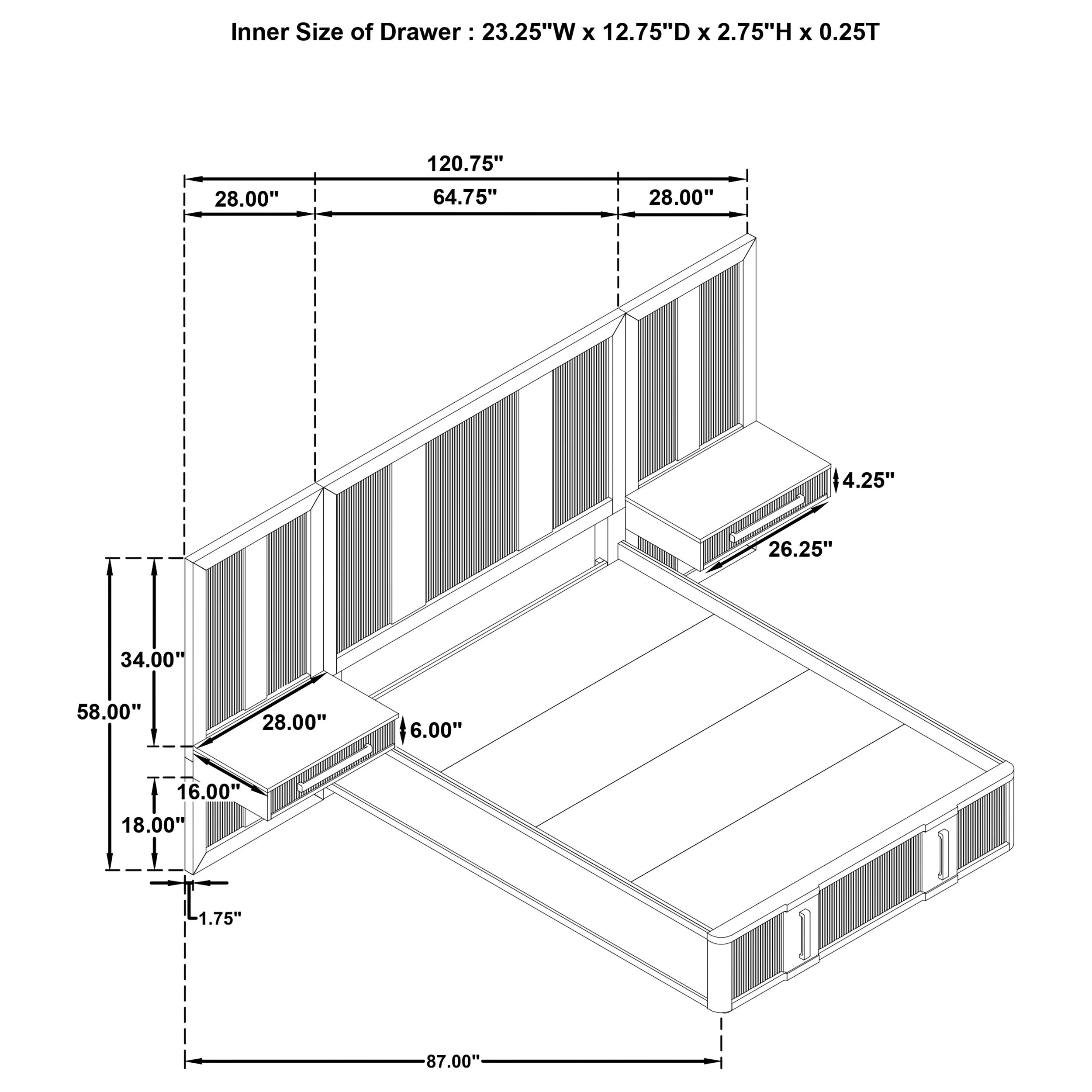 Terrace Wall Panel Bedroom Set