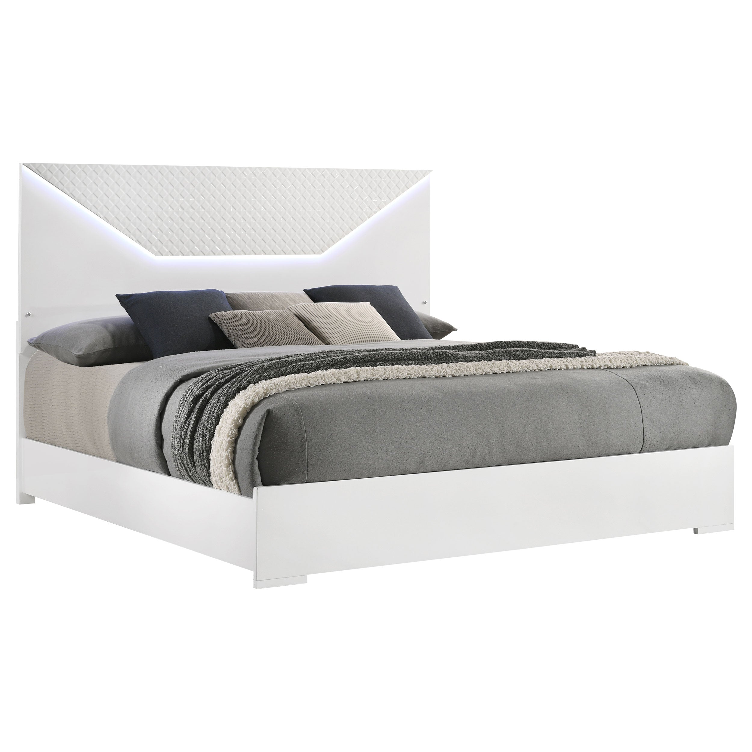 Ives Wood LED Panel Bed