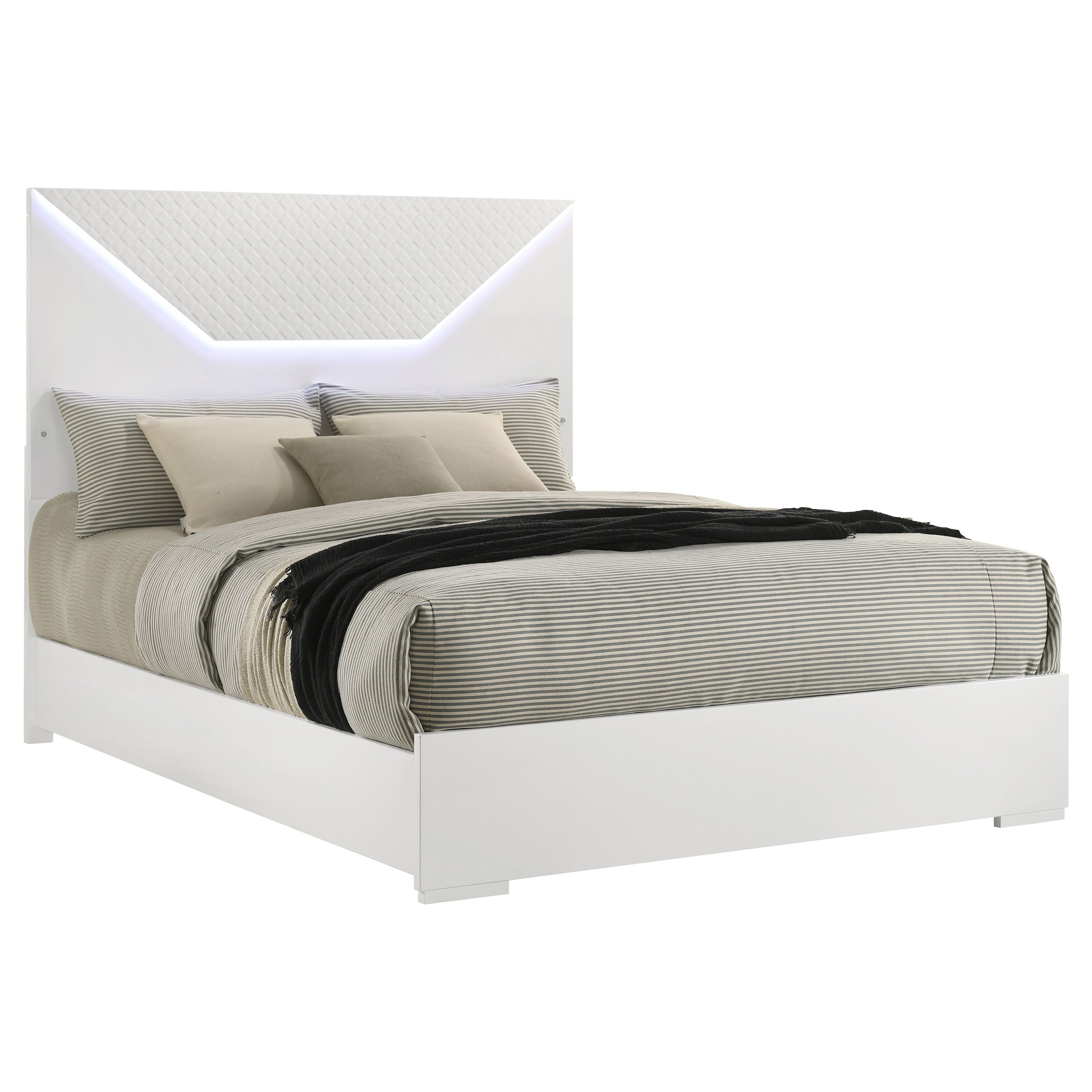 Ives Wood LED Panel Bed